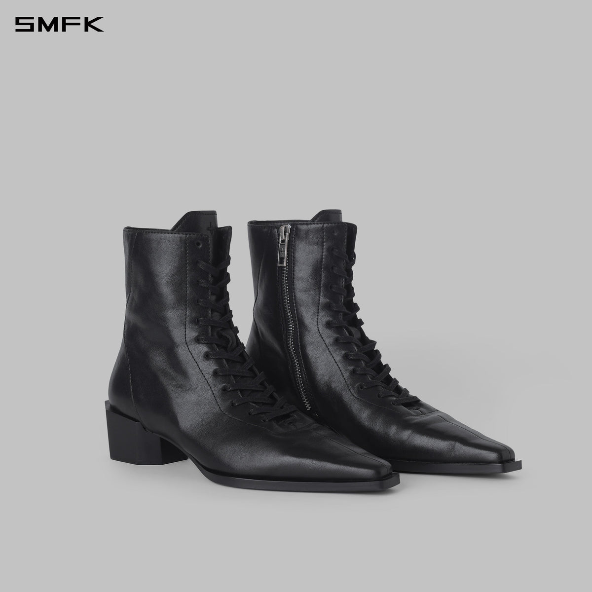 MAGIC MID-TOP OXFORD SHOES/CALF/W WILD BLACK