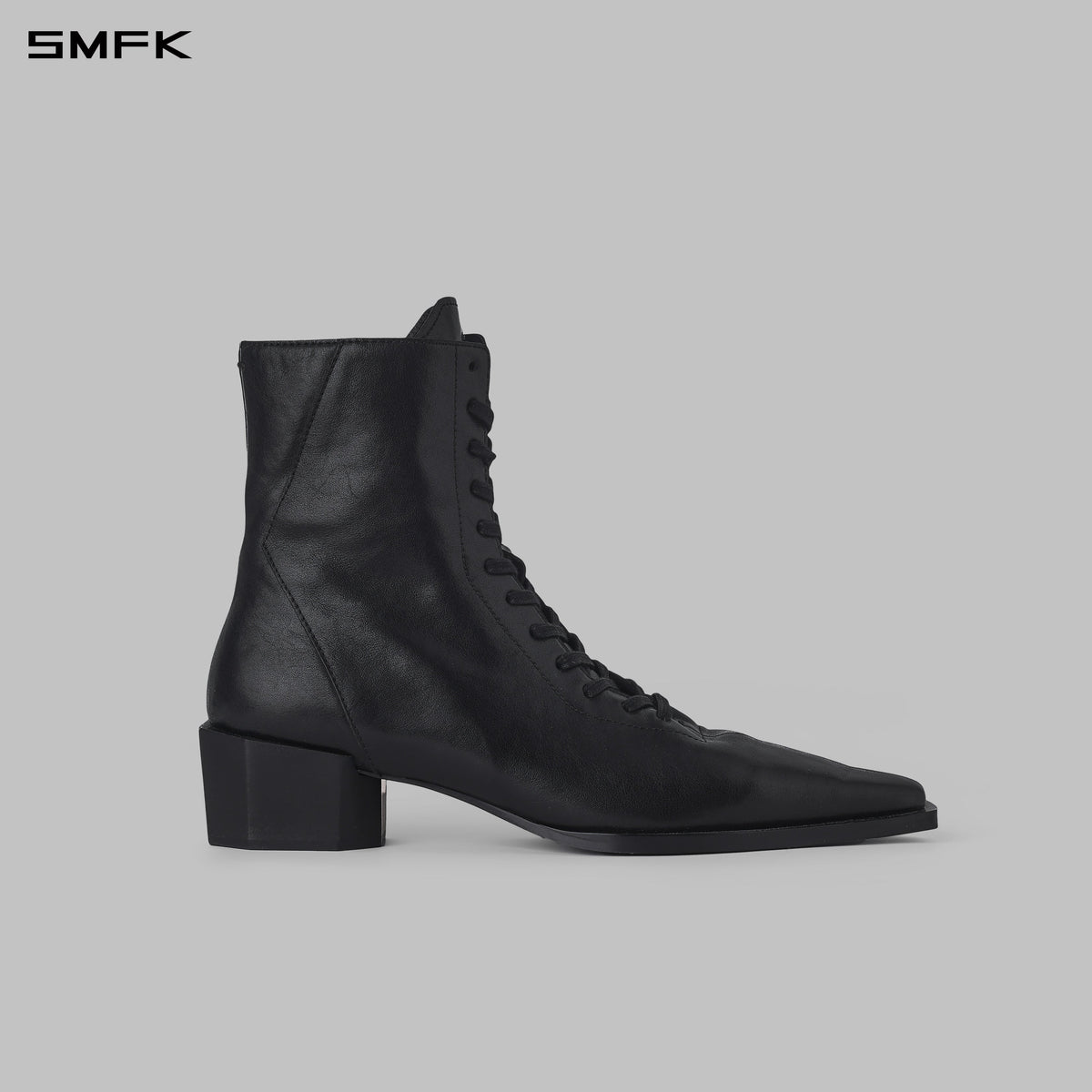 MAGIC MID-TOP OXFORD SHOES/CALF/W WILD BLACK