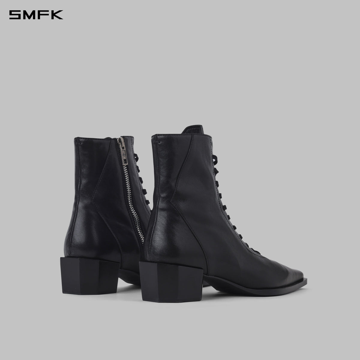 MAGIC MID-TOP OXFORD SHOES/CALF/W WILD BLACK