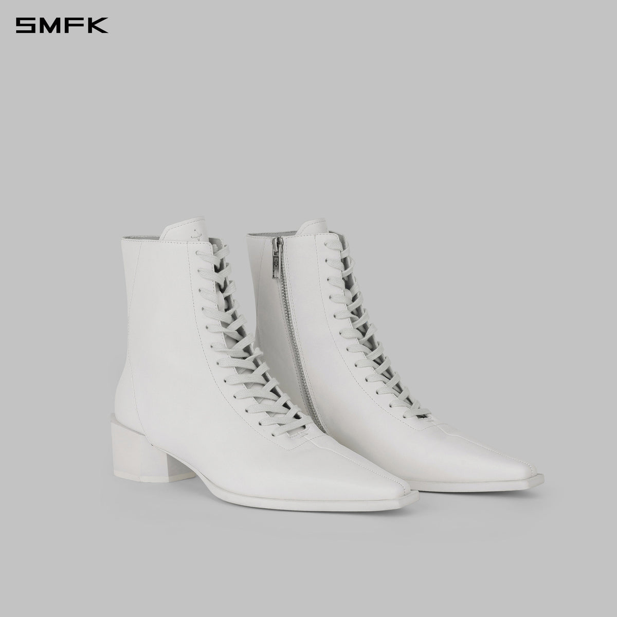 MAGIC MID-TOP OXFORD SHOES/CALF/W CLOUD WHITE