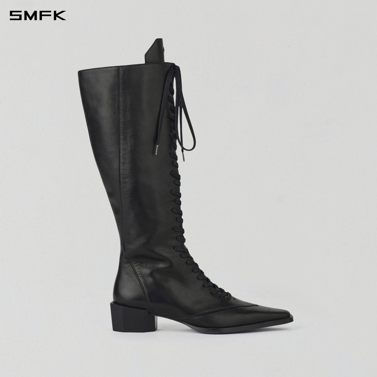 MAGIC TALL OXFORD BOOTS/CALF/W WILD BLACK