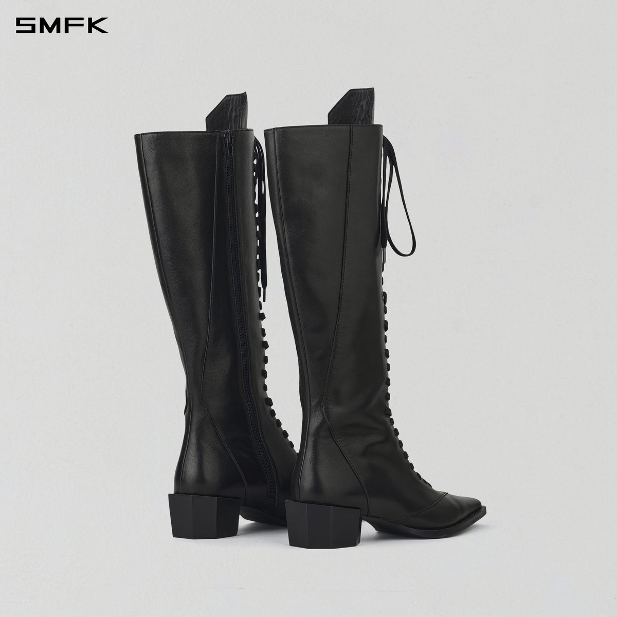 MAGIC TALL OXFORD BOOTS/CALF/W WILD BLACK