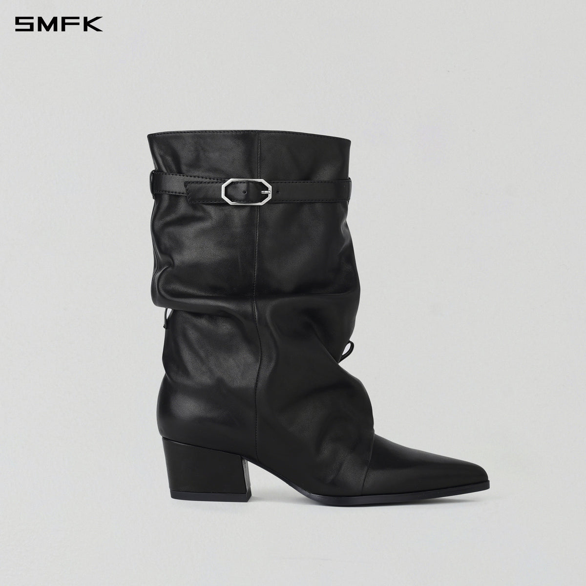 WIZARD MID-CALF COWBOY BOOTS/CALF/W WILD BLACK