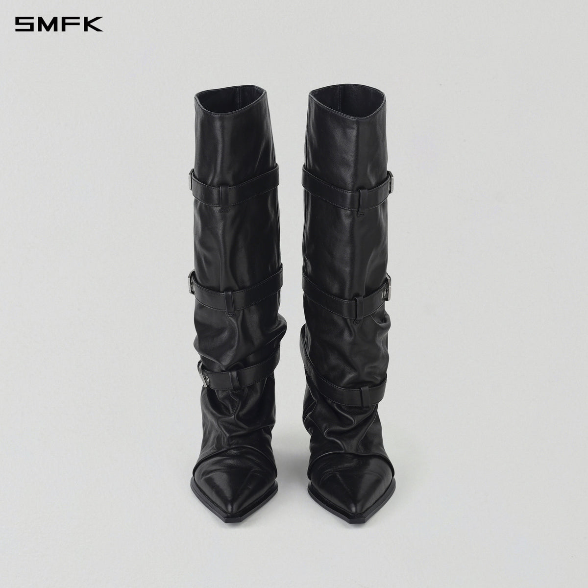 WIZARD HIGH-CALF COWBOY BOOTS/CALF/W WILD BLACK