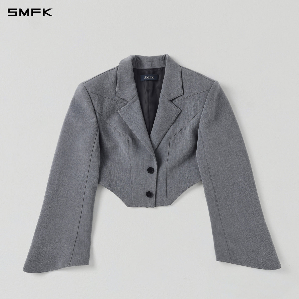 MYTH AEOLUS SHORT EVENING SUIT/POLYESTER+VISCOSE+SPANDEX+WOOL STORM GREY