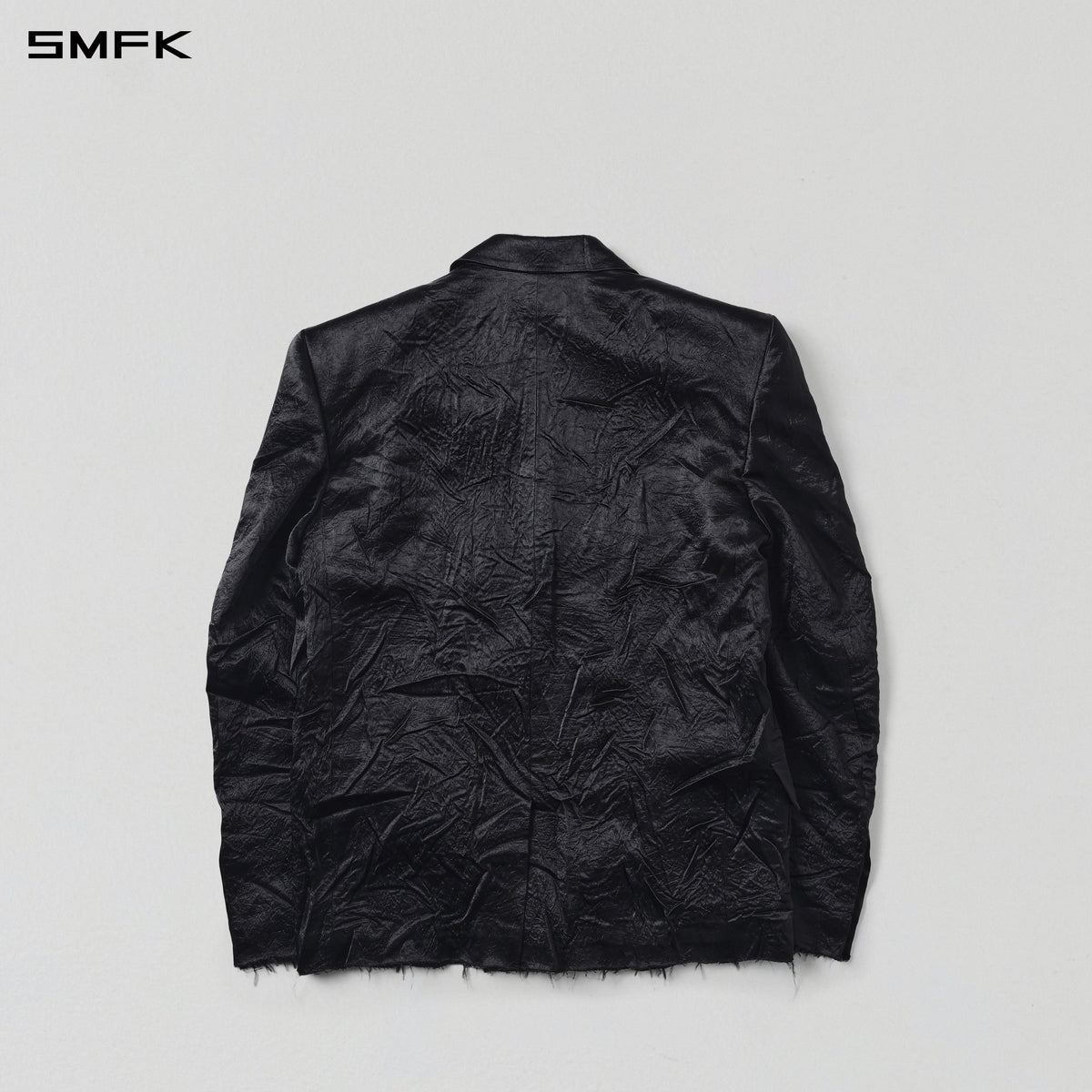 PROTO SAMPLE DOUBLE BREASTED SUIT/SHADOW ACETATE/U MIDNIGHT BLACK