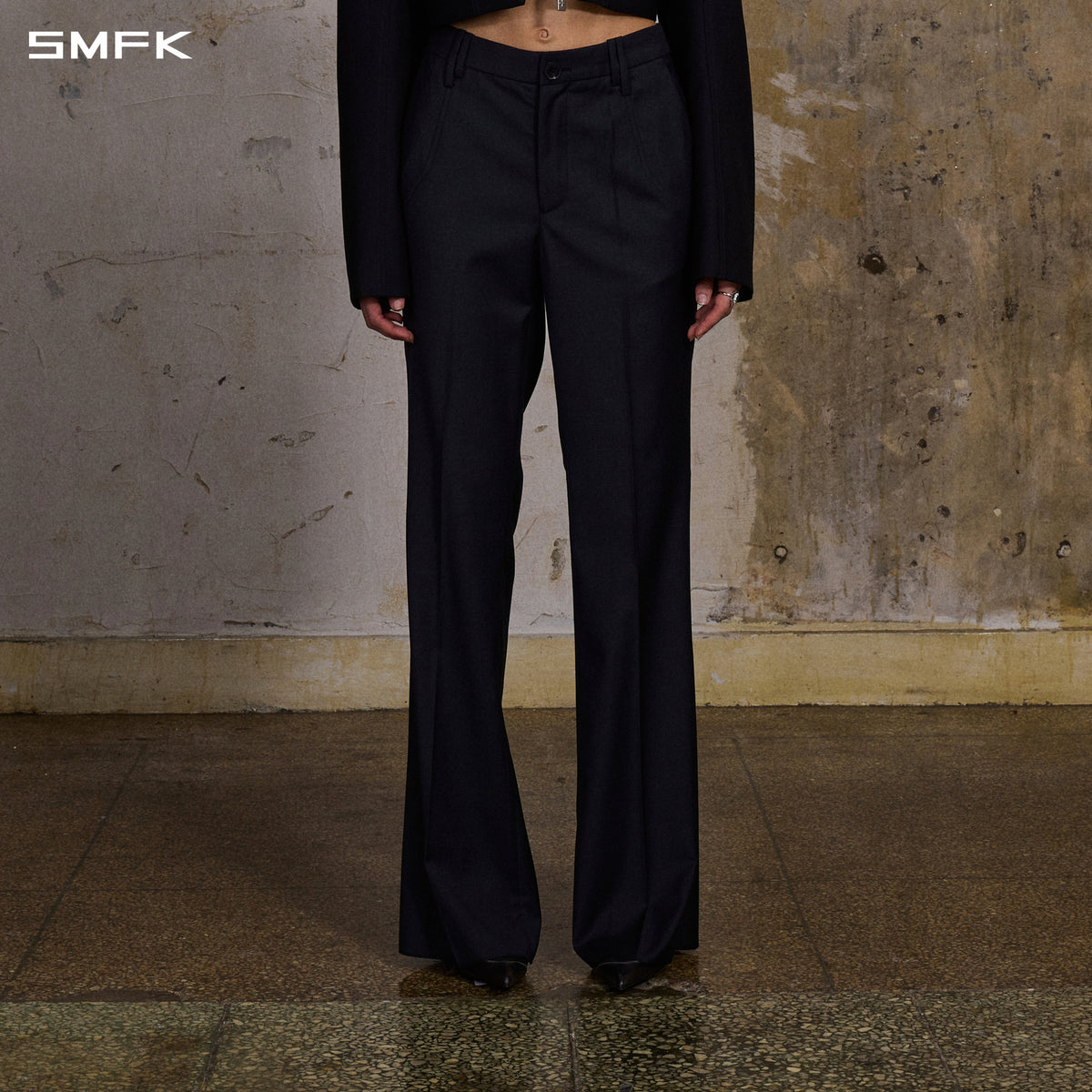 PERMANENT STRT DANCE PANTS/WOOL+POLYESTER/W MIDNIGHT BLACK