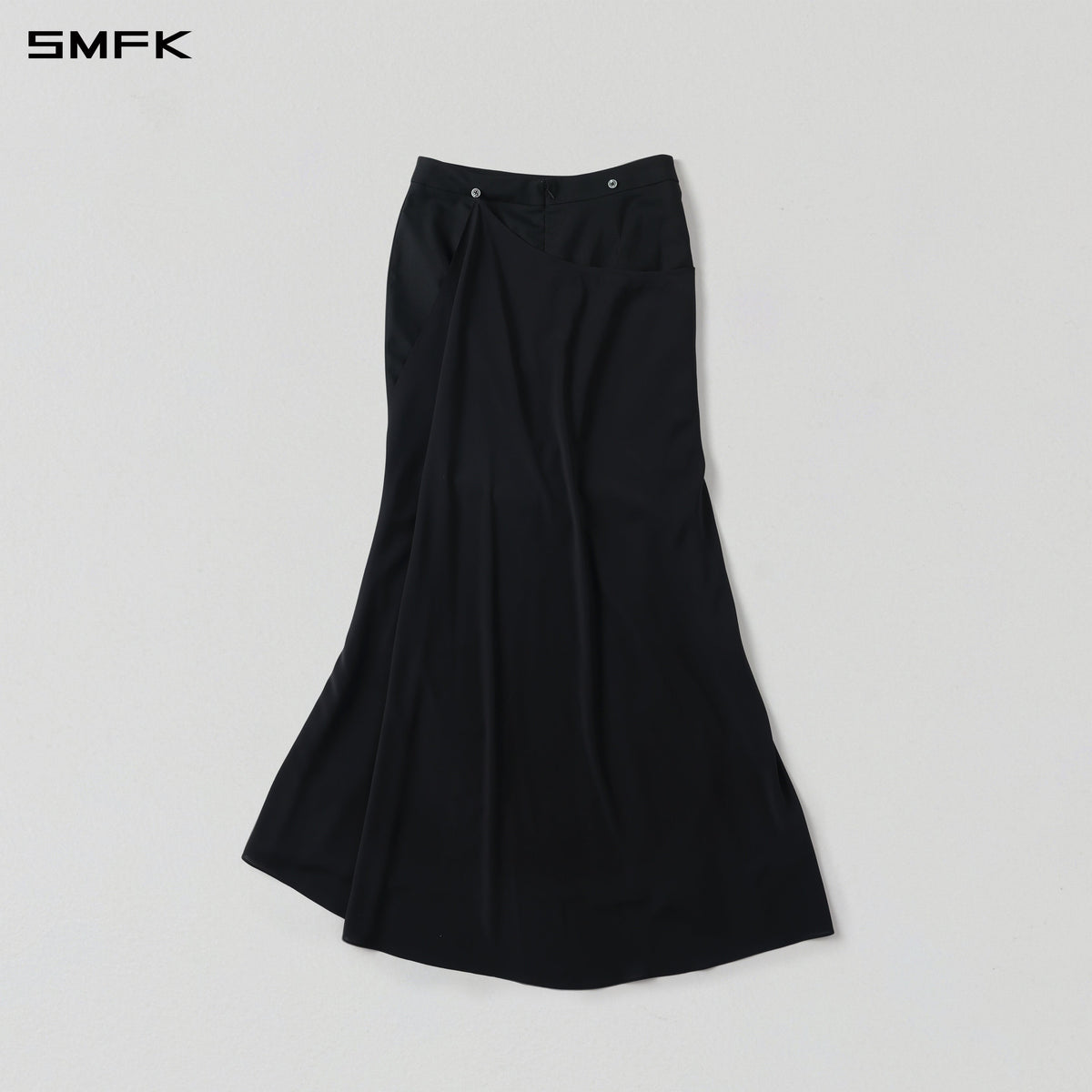 PERMANENT PRISM CAPE FORMAL MERMAID SKIRT/POLYESTER + VISCOSE + WOOL MIDNIGHT BLACK