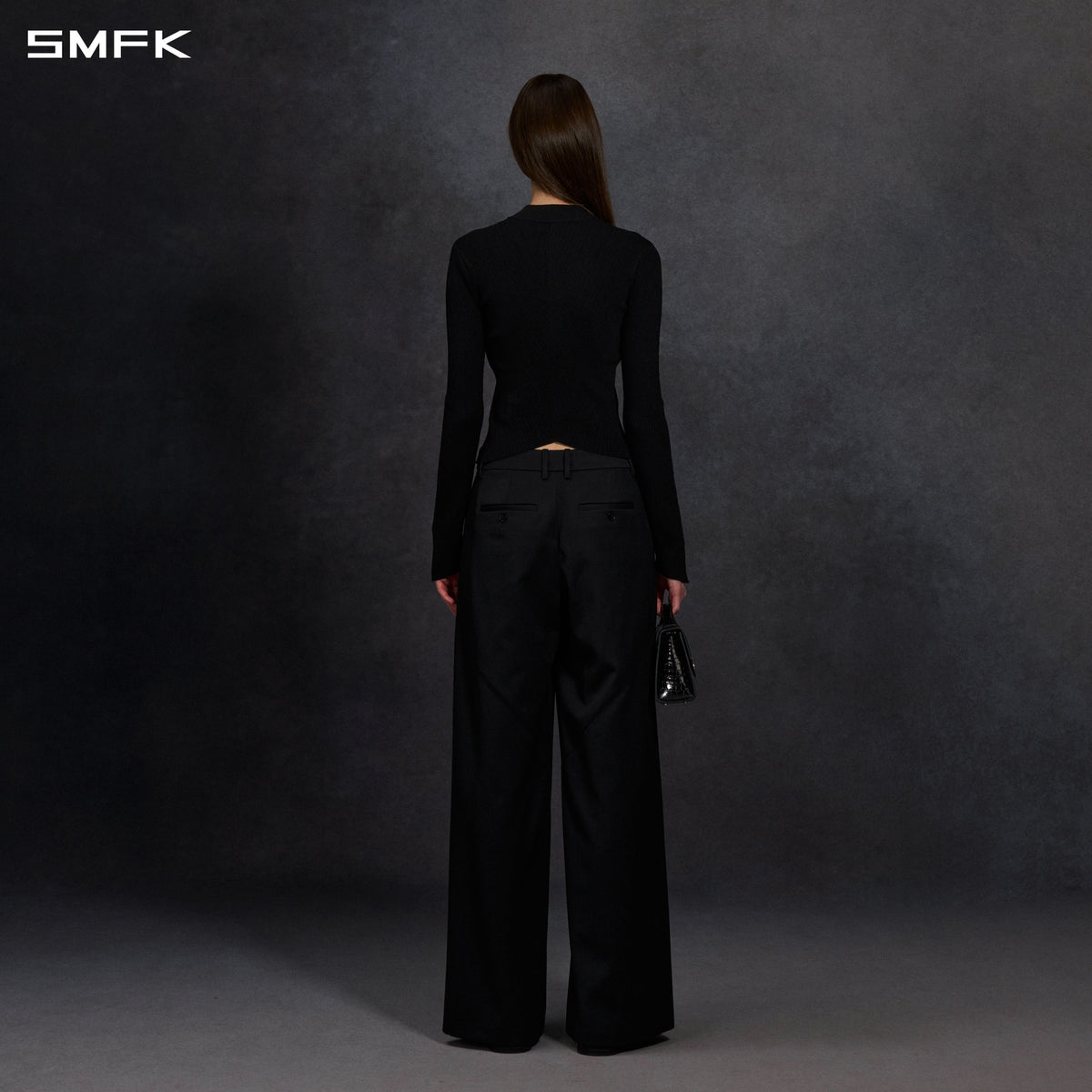 MYTH AEOLUS SYMMETRY TOWER FORMAL PANTS/WOOL/W WILD BLACK
