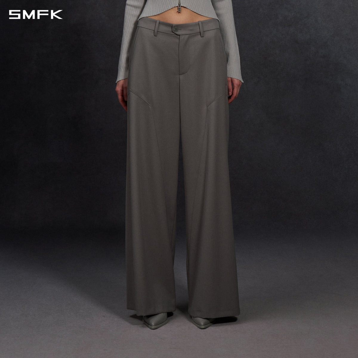 MYTH AEOLUS SYMMETRY TOWER FORMAL PANTS/WOOL/W MIST GREY