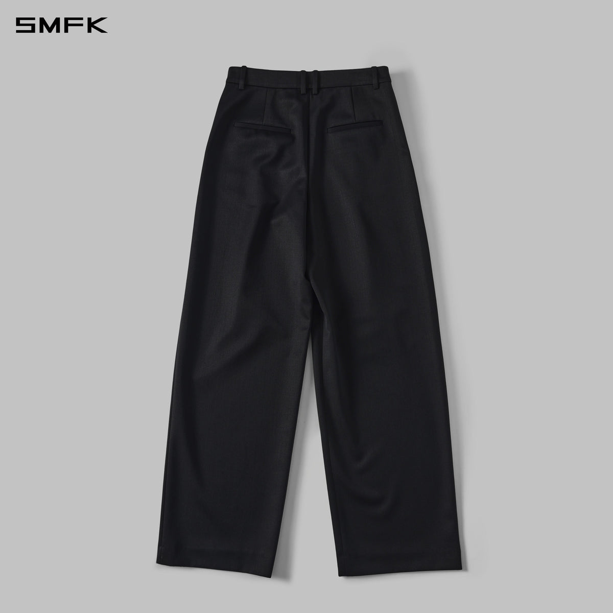 MYTH AEOLUS SYMMETRY STRT FORMAL PANTS/WOOL/W WILD BLACK