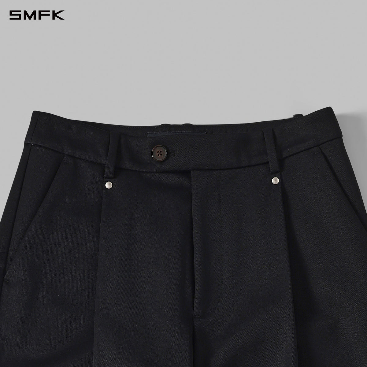 MYTH AEOLUS SYMMETRY STRT FORMAL PANTS/WOOL/W WILD BLACK