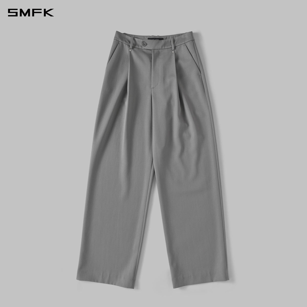 MYTH AEOLUS SYMMETRY STRT FORMAL PANTS/WOOL/W MIST GREY