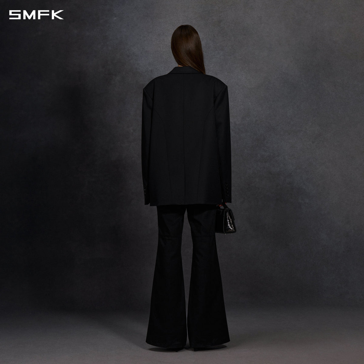 MYTH AEOLUS SYMMETRY LOOSE FORMAL SUIT/WOOL/U WILD BLACK