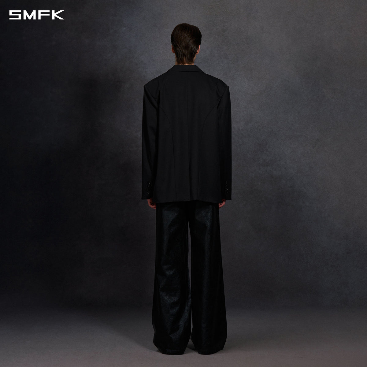 MYTH AEOLUS SYMMETRY LOOSE FORMAL SUIT/WOOL/U WILD BLACK