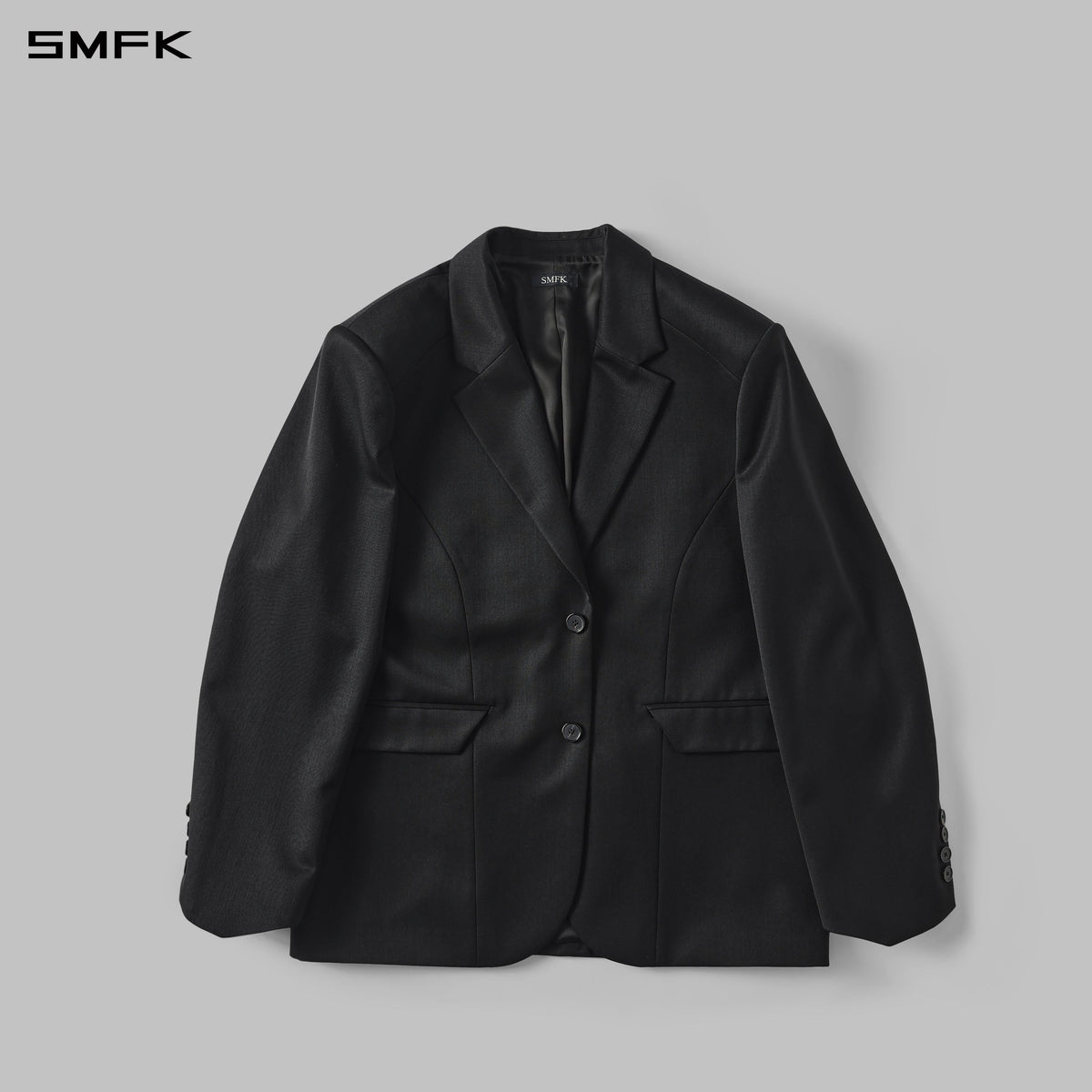 MYTH AEOLUS SYMMETRY LOOSE FORMAL SUIT/WOOL/U WILD BLACK