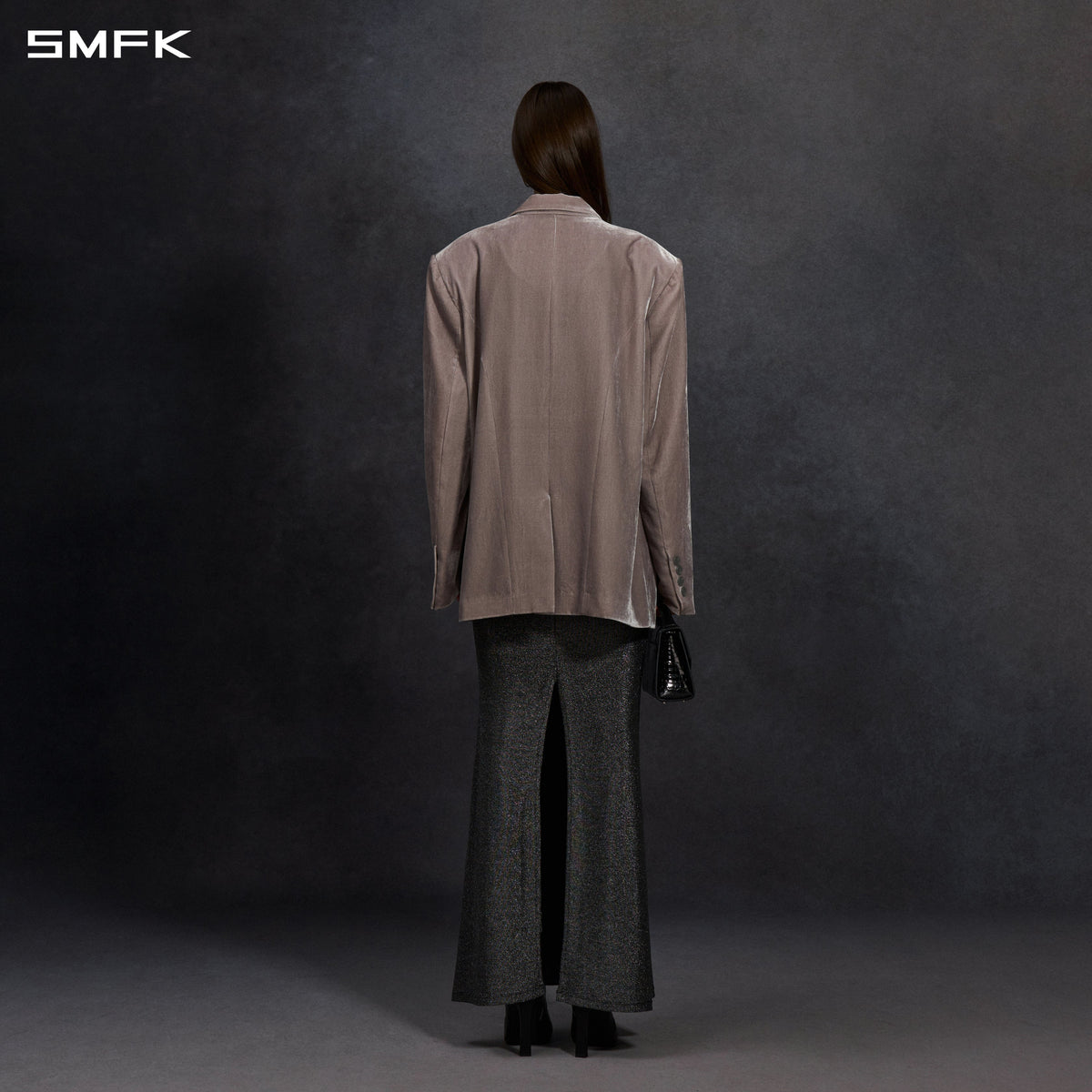 MYTH AEOLUS SYMMETRY LOOSE FORMAL SUIT/SILK VELVET/U SLIVER VELVET