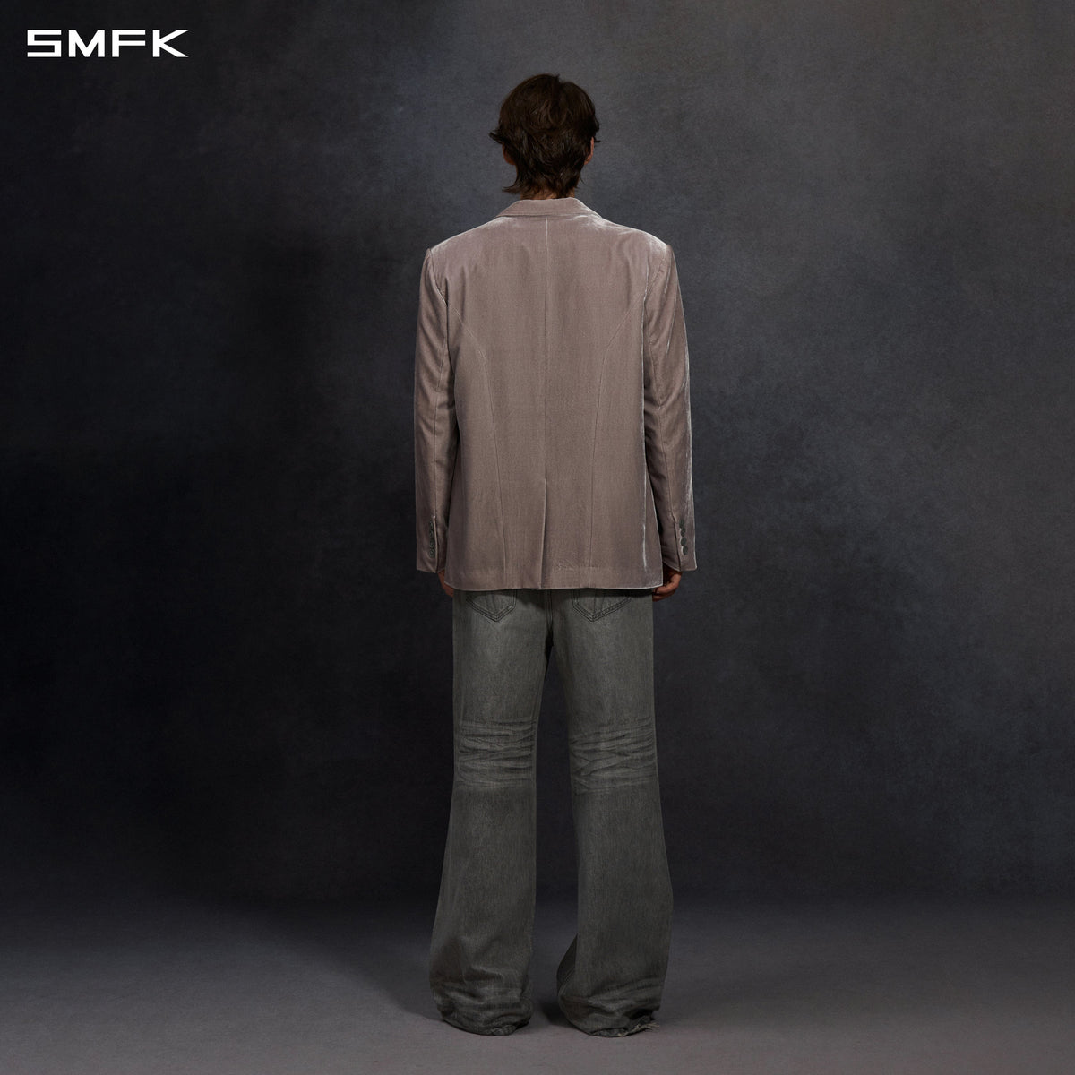 MYTH AEOLUS SYMMETRY LOOSE FORMAL SUIT/SILK VELVET/U SLIVER VELVET