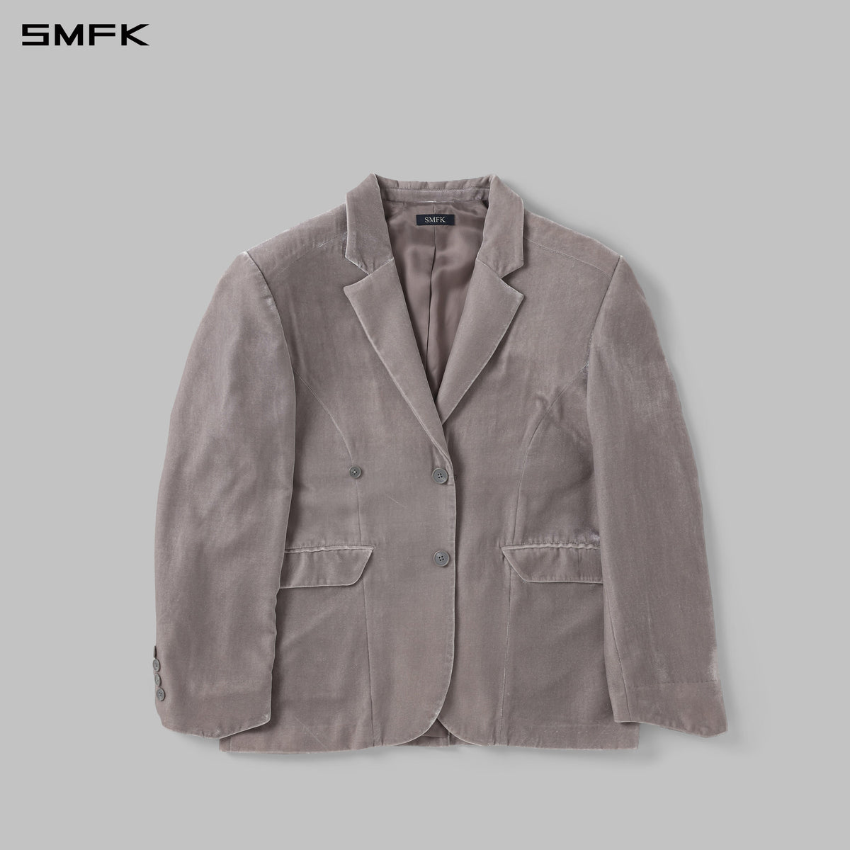 MYTH AEOLUS SYMMETRY LOOSE FORMAL SUIT/SILK VELVET/U SLIVER VELVET