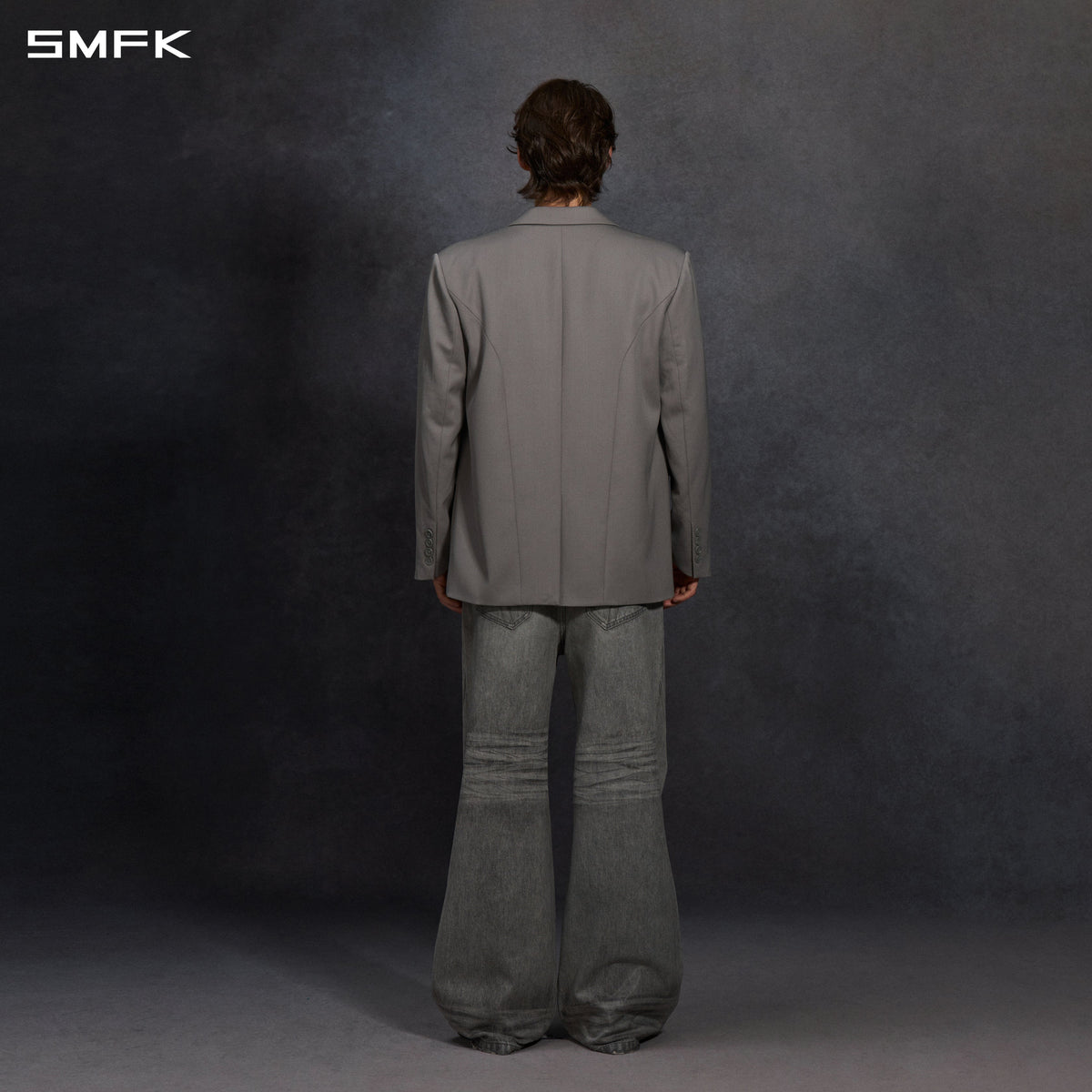 MYTH AEOLUS SYMMETRY LOOSE FORMAL SUIT/WOOL/U MIST GREY