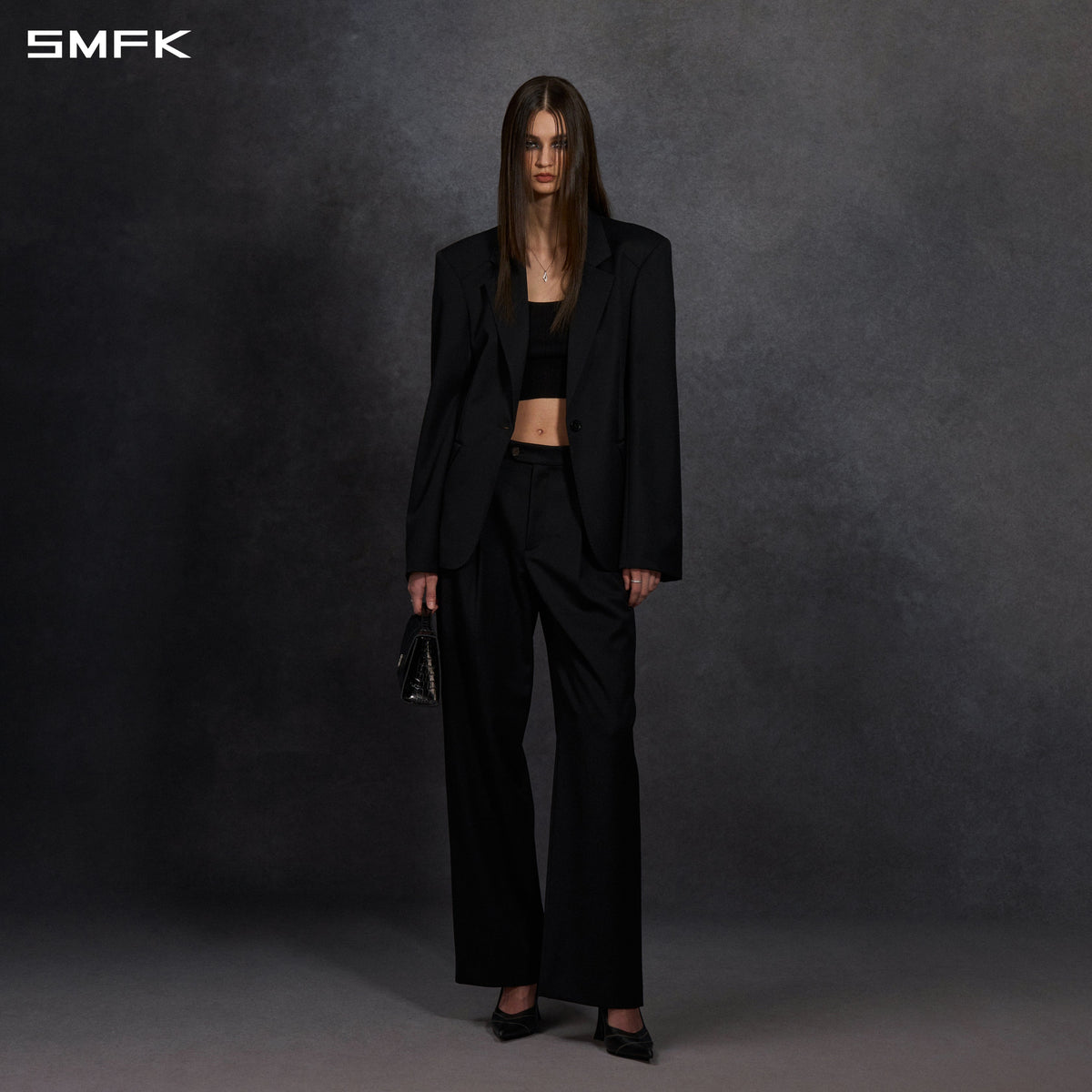 MYTH AEOLUS SYMMETRY SLIM FORMAL SUIT/WOOL WILD BLACK