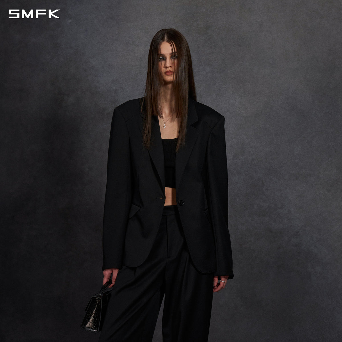 MYTH AEOLUS SYMMETRY SLIM FORMAL SUIT/WOOL WILD BLACK