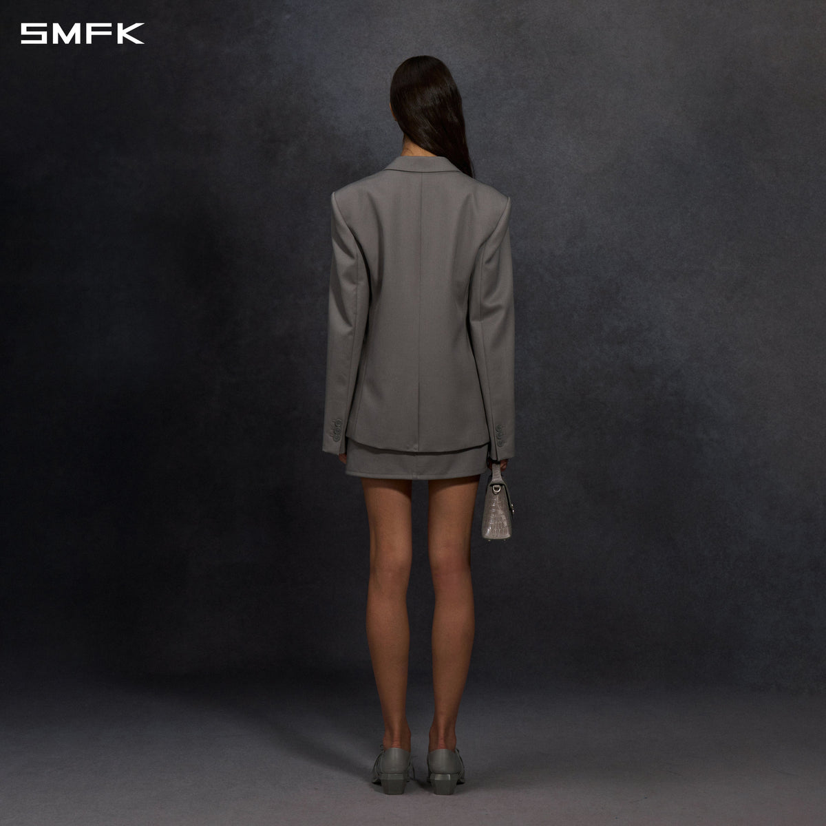 MYTH AEOLUS SYMMETRY SLIM FORMAL SUIT/WOOL MIST GREY