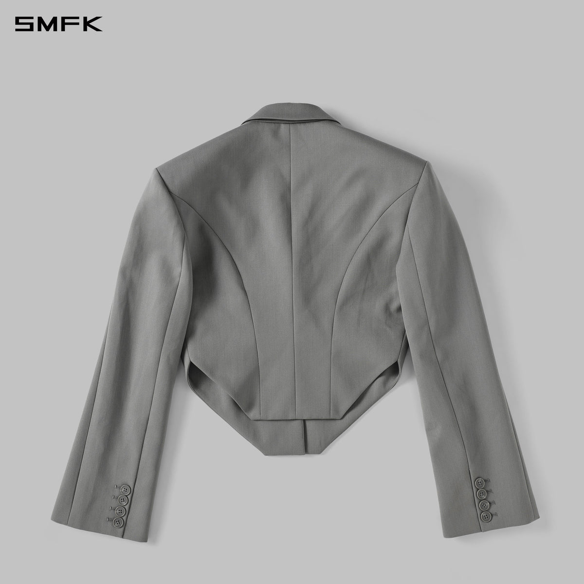 MYTH AEOLUS SYMMETRY CUT FORMAL SHORT SUIT/WOOL MIST GREY
