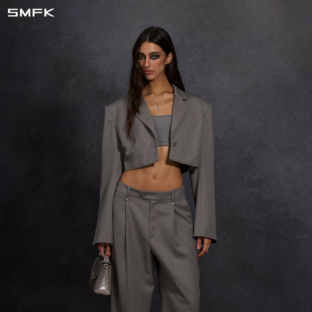 MYTH AEOLUS SYMMETRY SHORT SUIT/WOOL MIST GREY