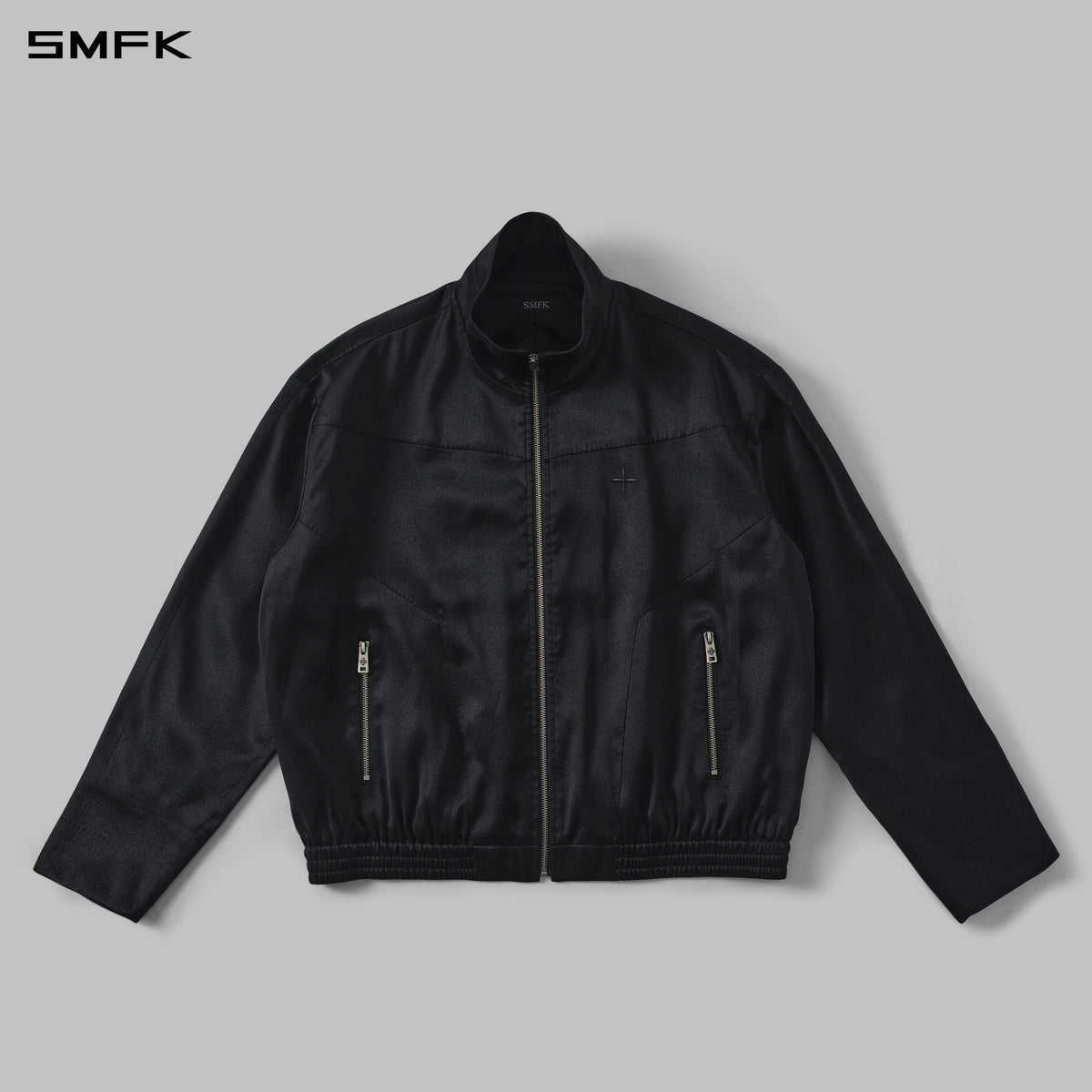 MYTH AEOLUS SYMMETRY LOOSE TRAINING JACKET /LENZING TENCL/U METALLIC BLACK
