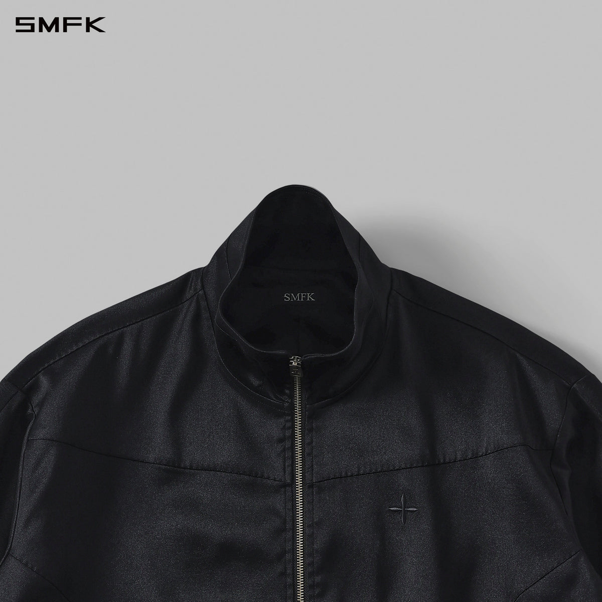 MYTH AEOLUS SYMMETRY LOOSE TRAINING JACKET /LENZING TENCL/U METALLIC BLACK