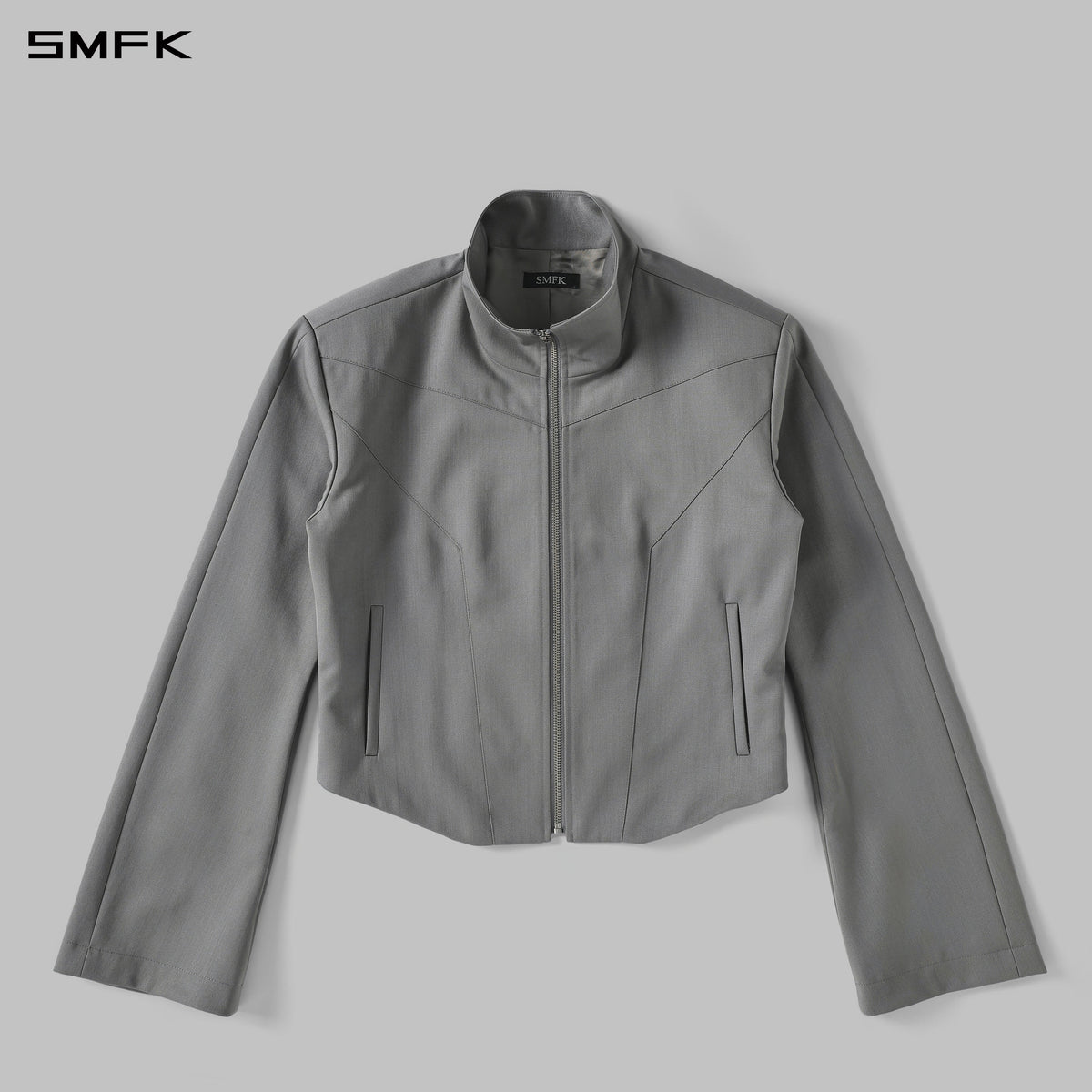 MYTH AEOLUS SYMMETRY FORMAL LAPEL JACKET/WOOL MIST GREY