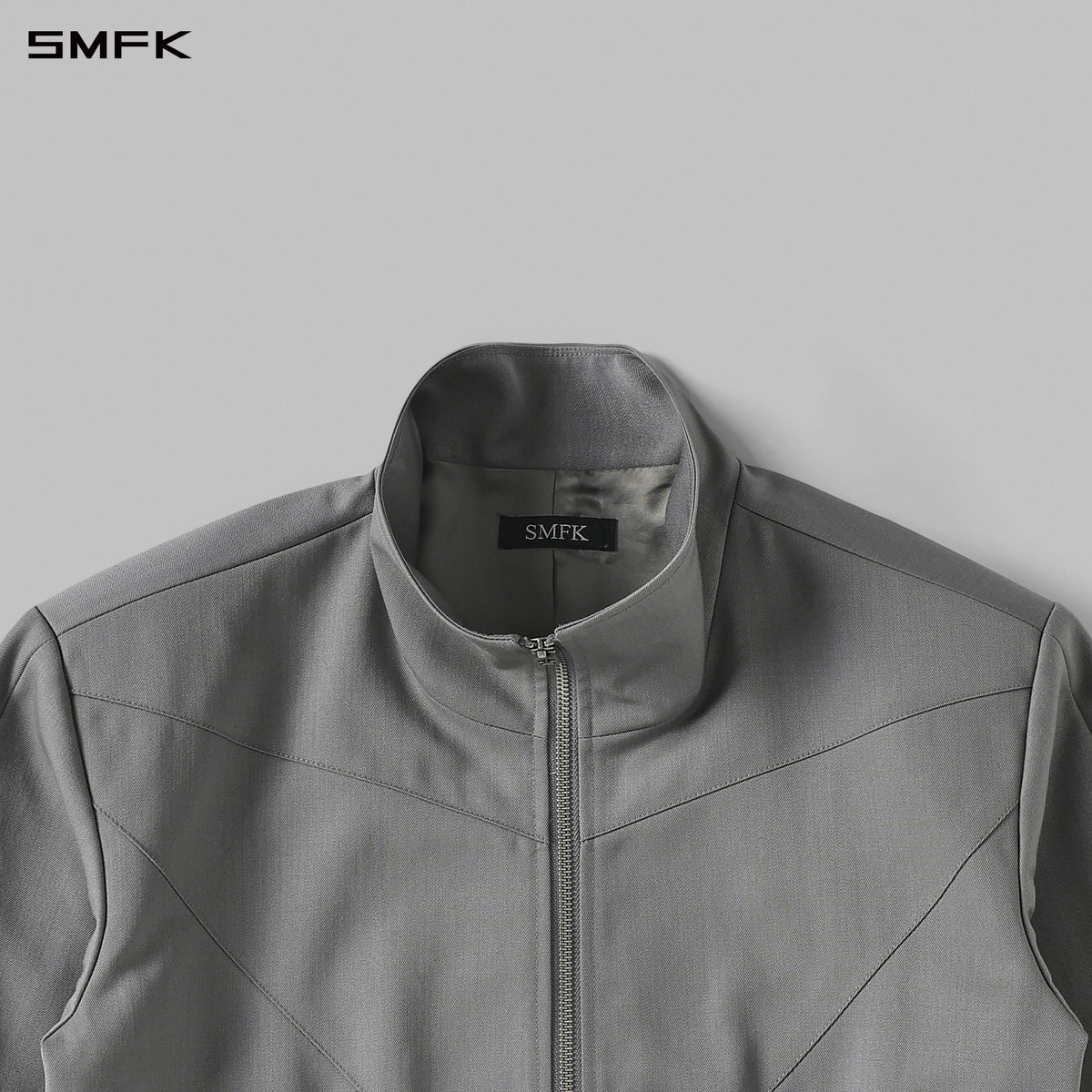 MYTH AEOLUS SYMMETRY FORMAL LAPEL JACKET/WOOL MIST GREY