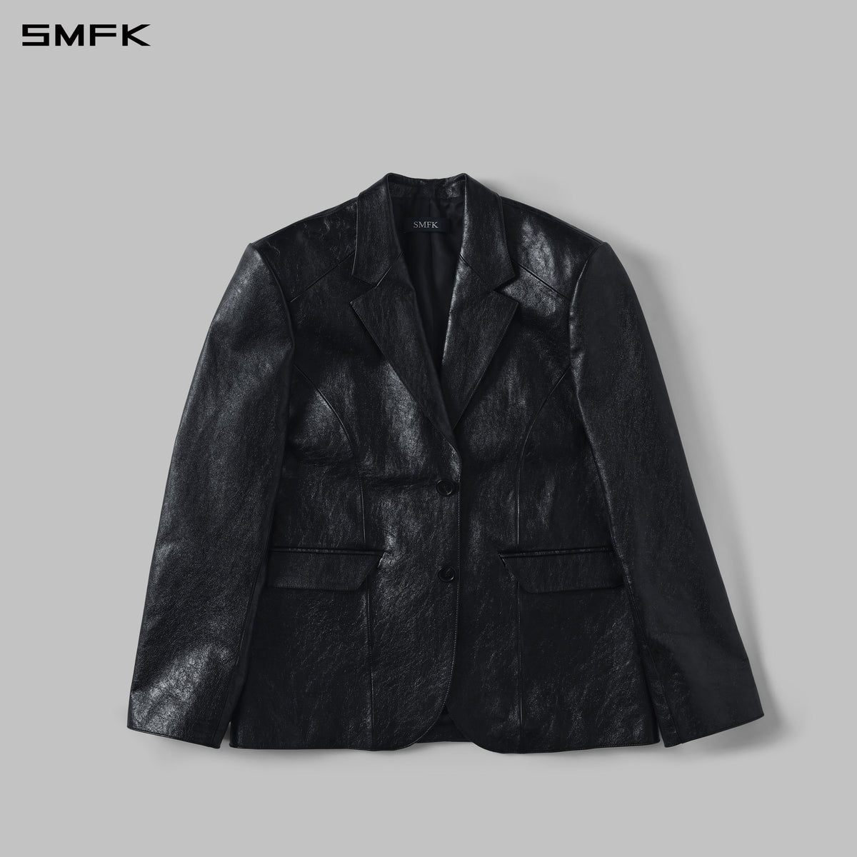 MYTH AEOLUS SYMMETRY LOOSE CHINESE FORMAL SUIT/LINEN/U MIDNIGHT BLACK