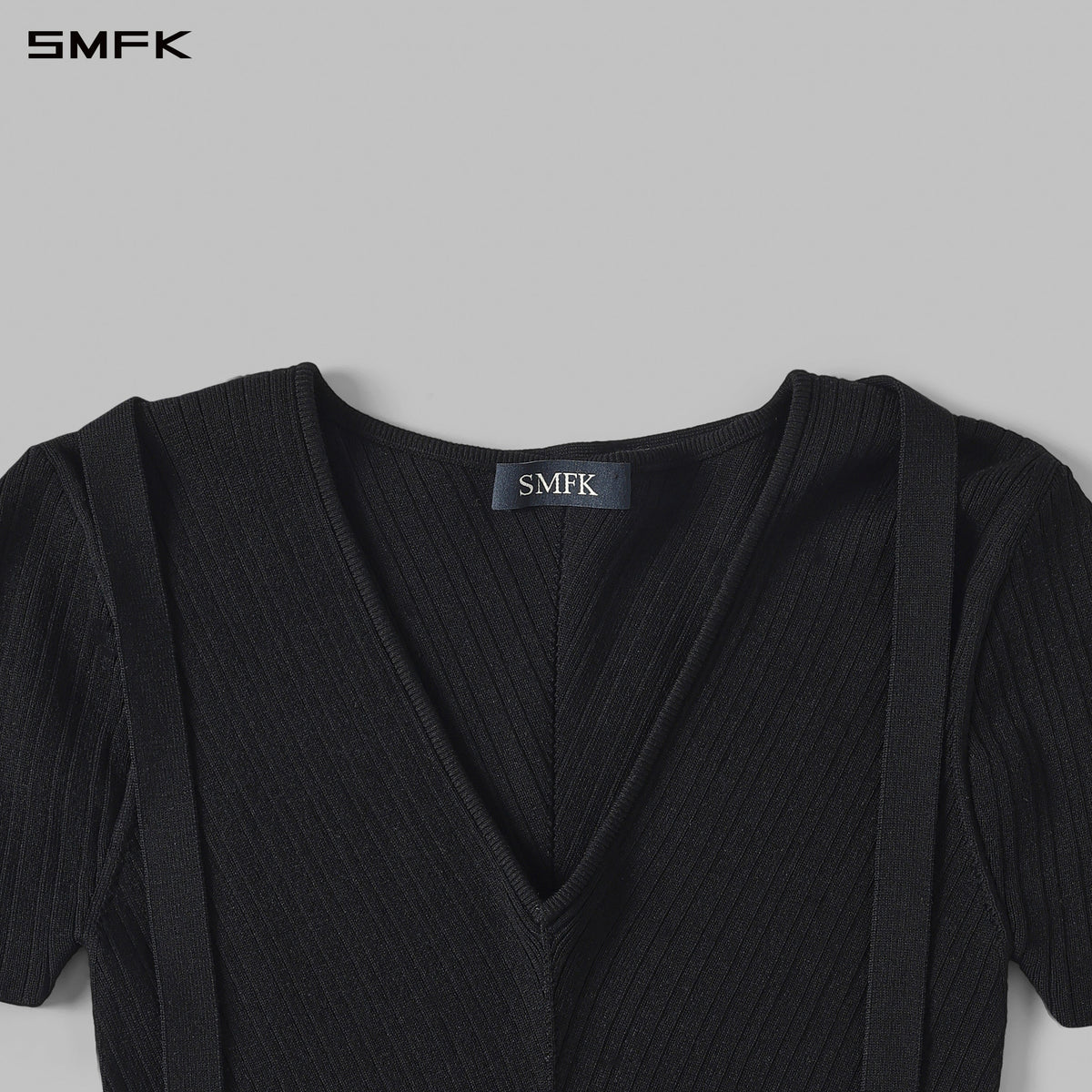 MYTH AEOLUS EVENING KNIT TEE /LENZING TENCEL+SILK+COTTON WILD BLACK