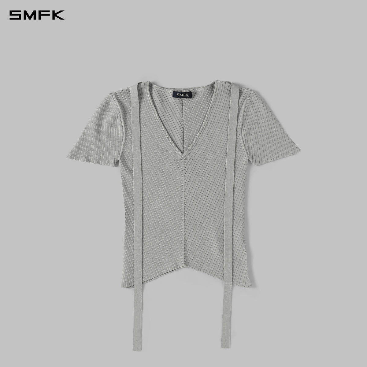 MYTH AEOLUS EVENING KNIT TEE /LENZING TENCEL+SILK+COTTON GLACIER GREY