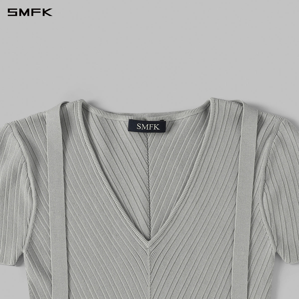MYTH AEOLUS EVENING KNIT TEE /LENZING TENCEL+SILK+COTTON GLACIER GREY