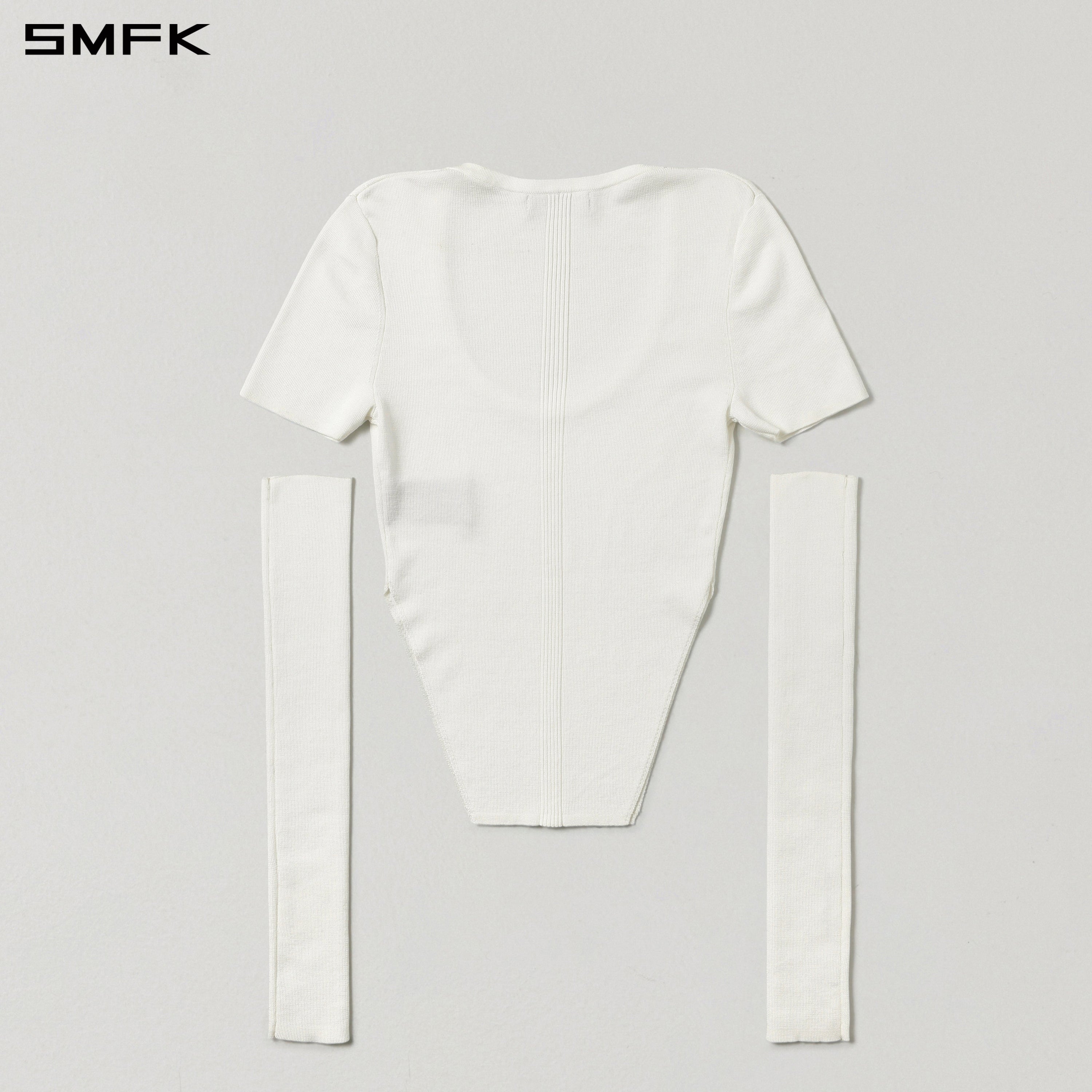 MYTH SIREN SLIM KNIT TEE/TENCEL+SILK CLOUD WHITE