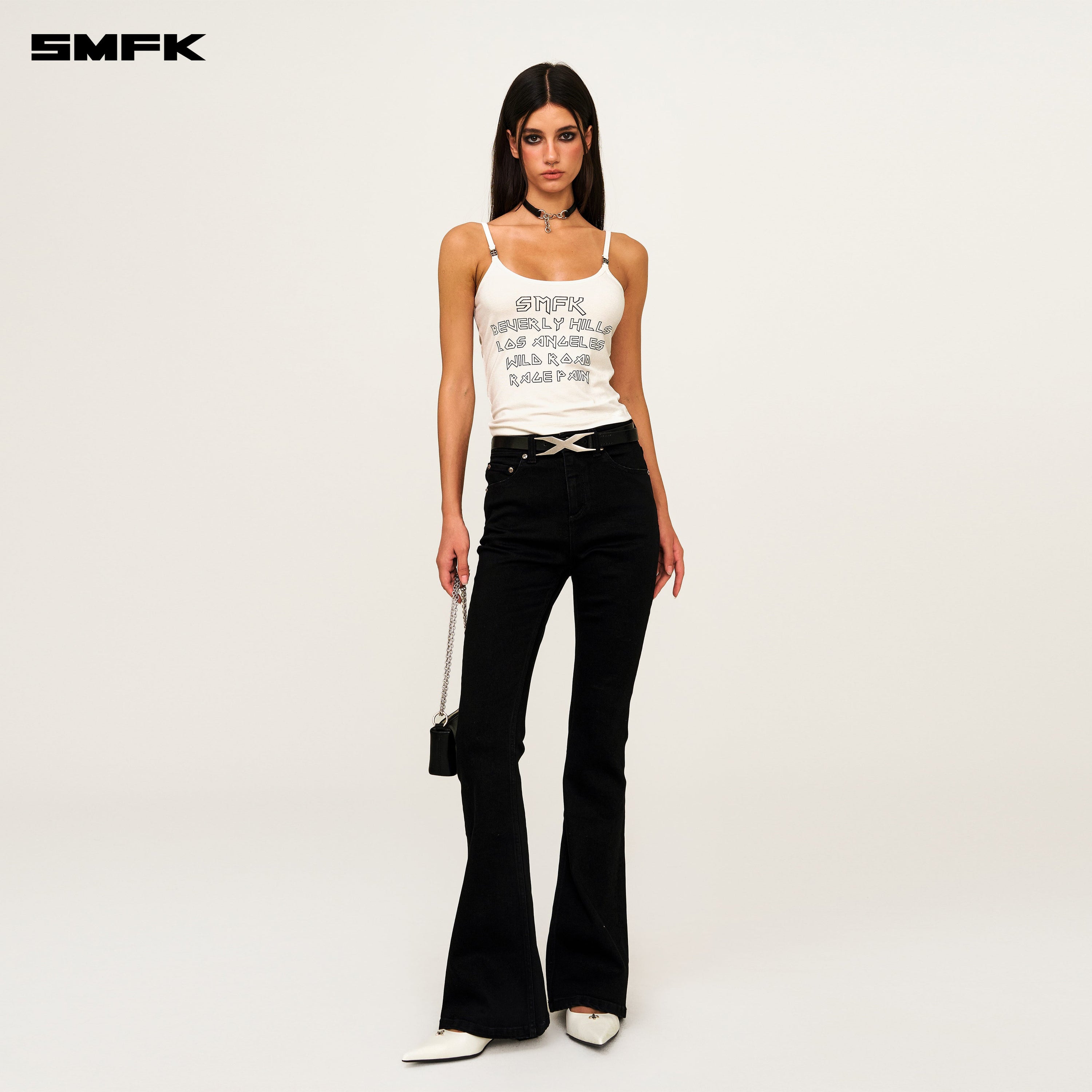 Future Mirage Sports Strap Top (Beverly Hills Edition)  Snowy Mountain White