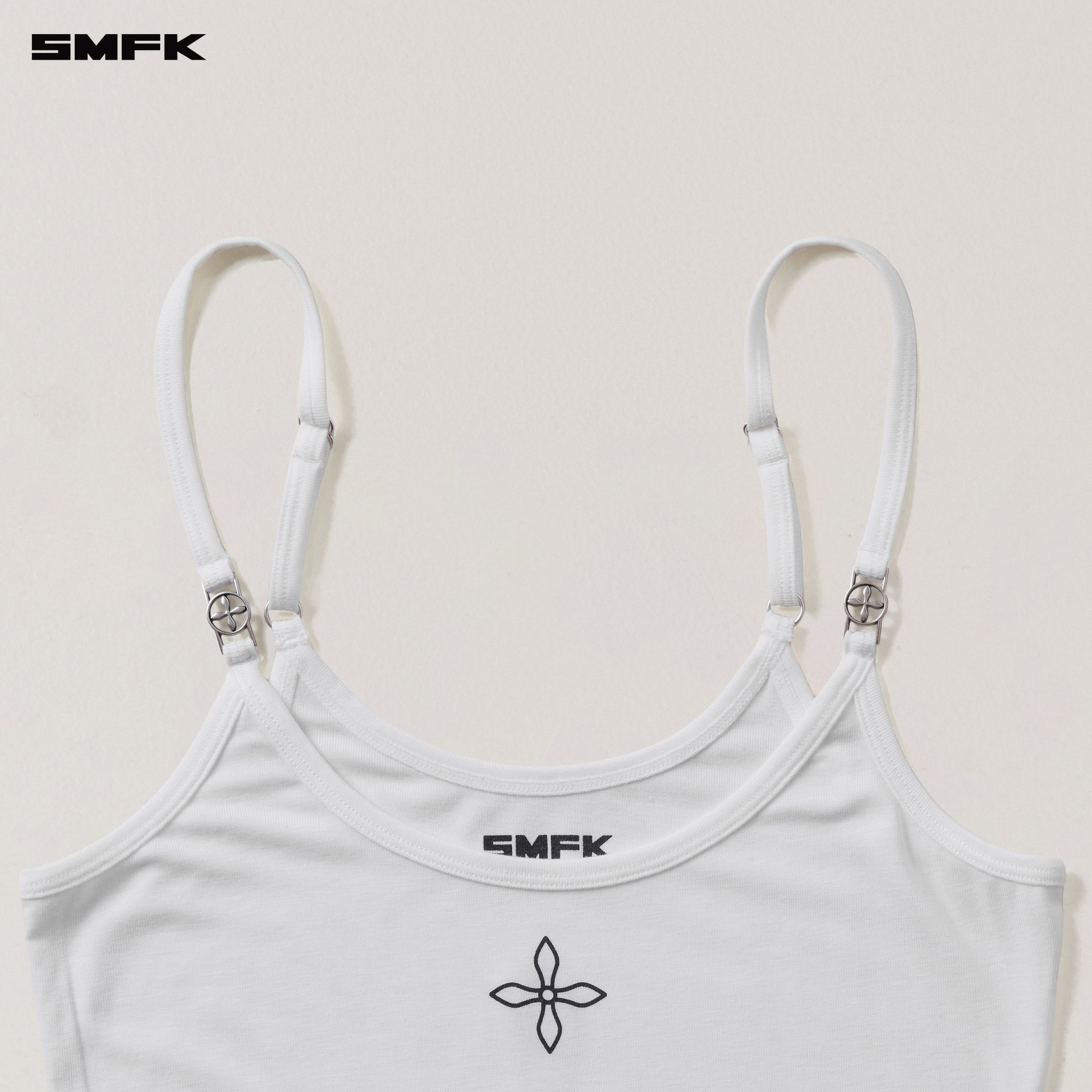COMPASS STAMP ACETATE BODY CAMISOLE SNOW MOUNTAIN WHITE