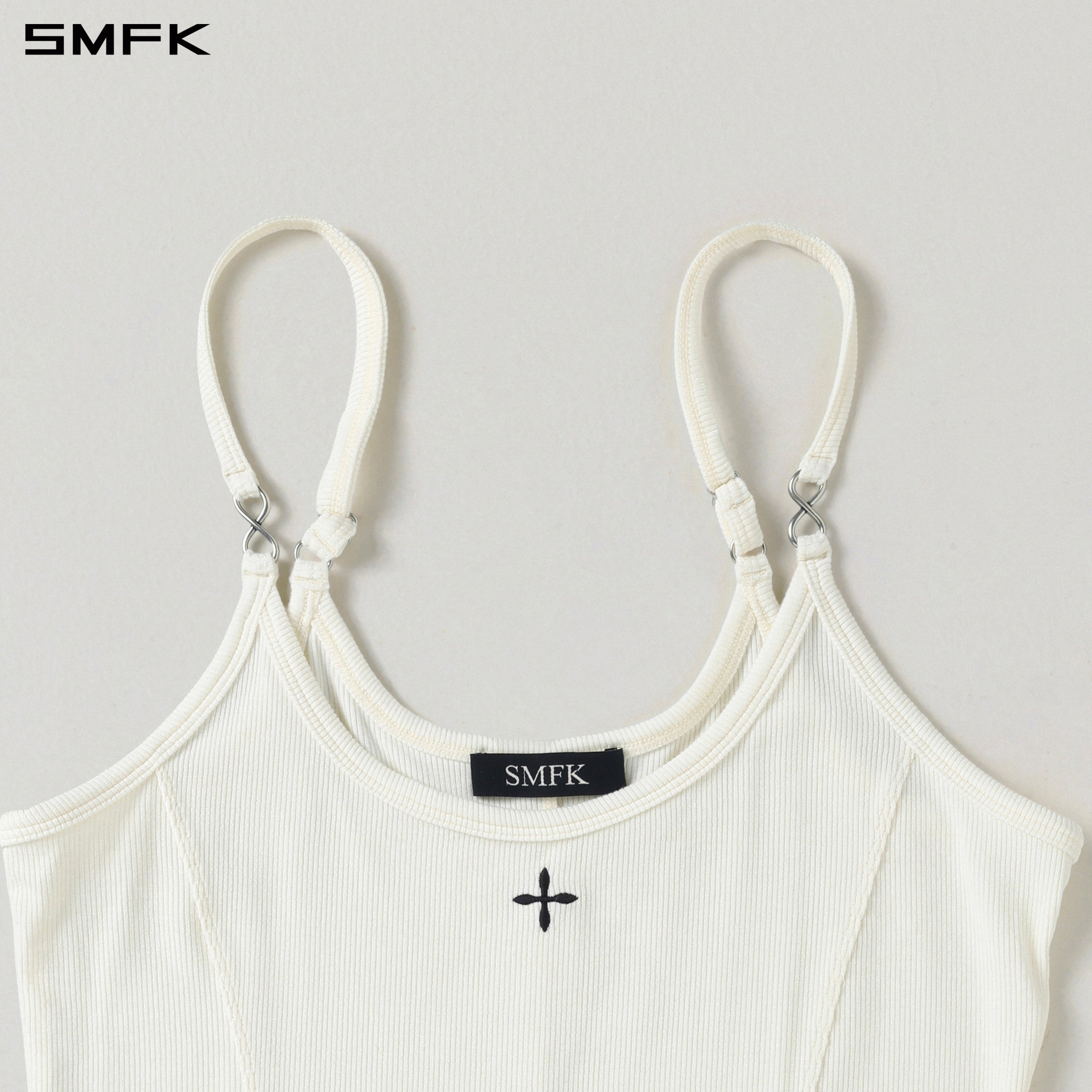 PERMANENT INFINITY SPORTS CAMISOLE/ACETATE+VISCOSE+ACRYLIC+SPANDEX+WOOL CLOUD WHITE