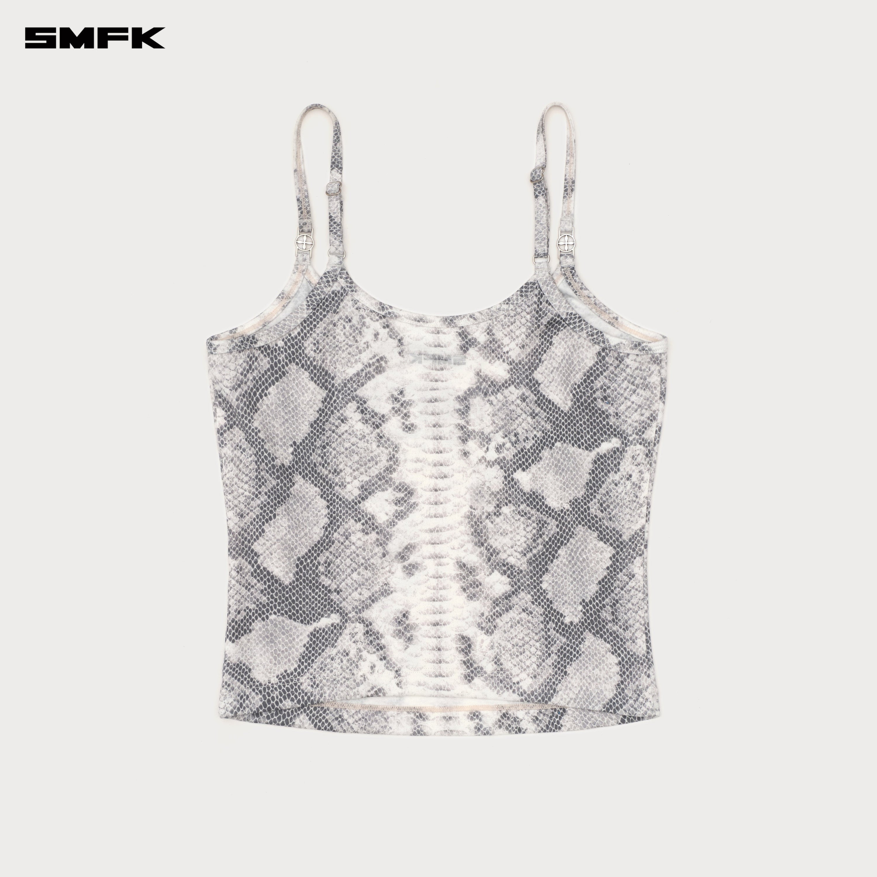 Future Mirage Serpent Print Sports Strap Top  (Beverly Hills Edition) White Serpent