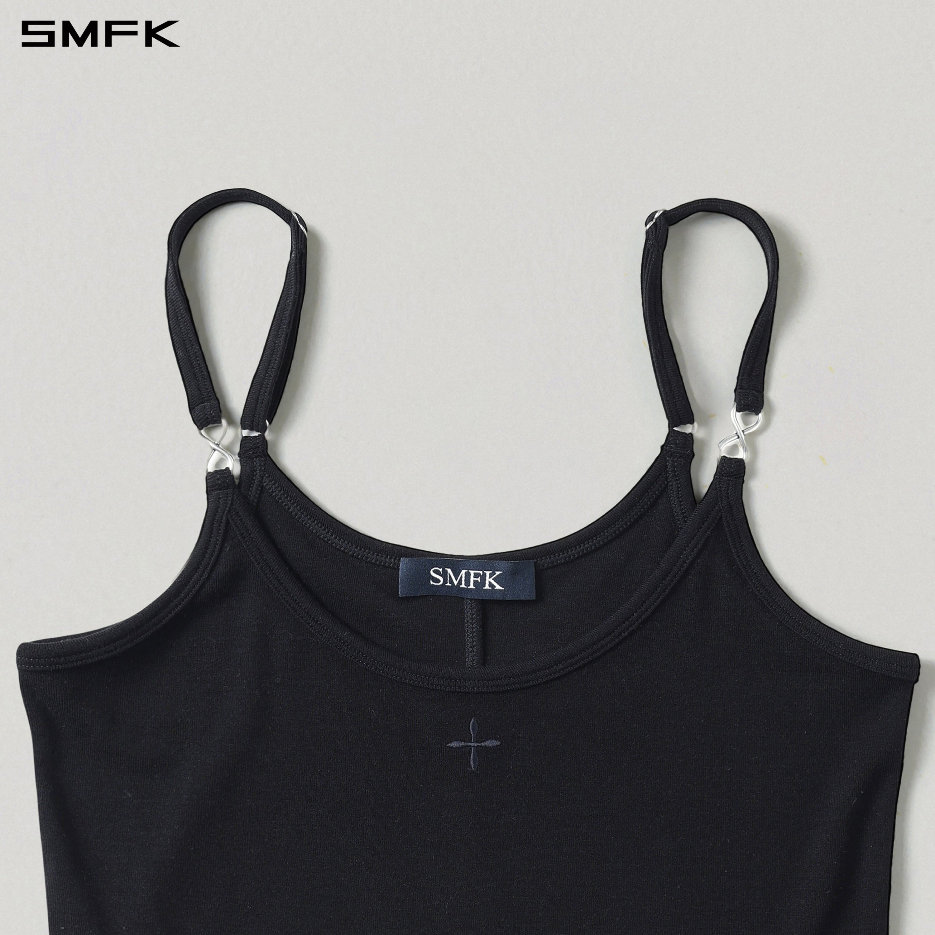 MYTH AEOLUS TRAPE CAMISOLE/LENZING TENCEL +WOOL WILD BLACK
