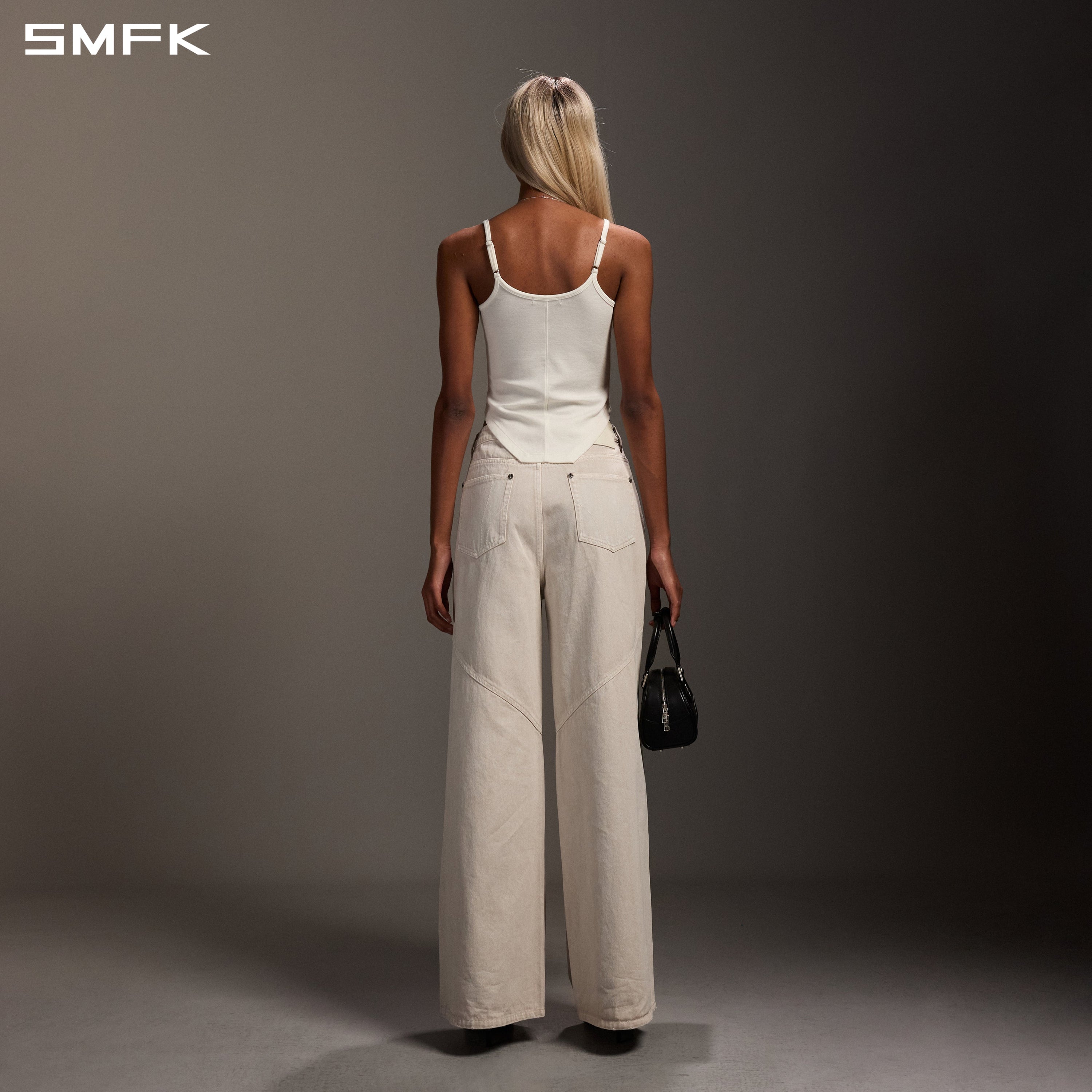 MYTH AEOLUS TRAPE CAMISOLE/LENZING TENCEL +WOOL CLOUD WHITE