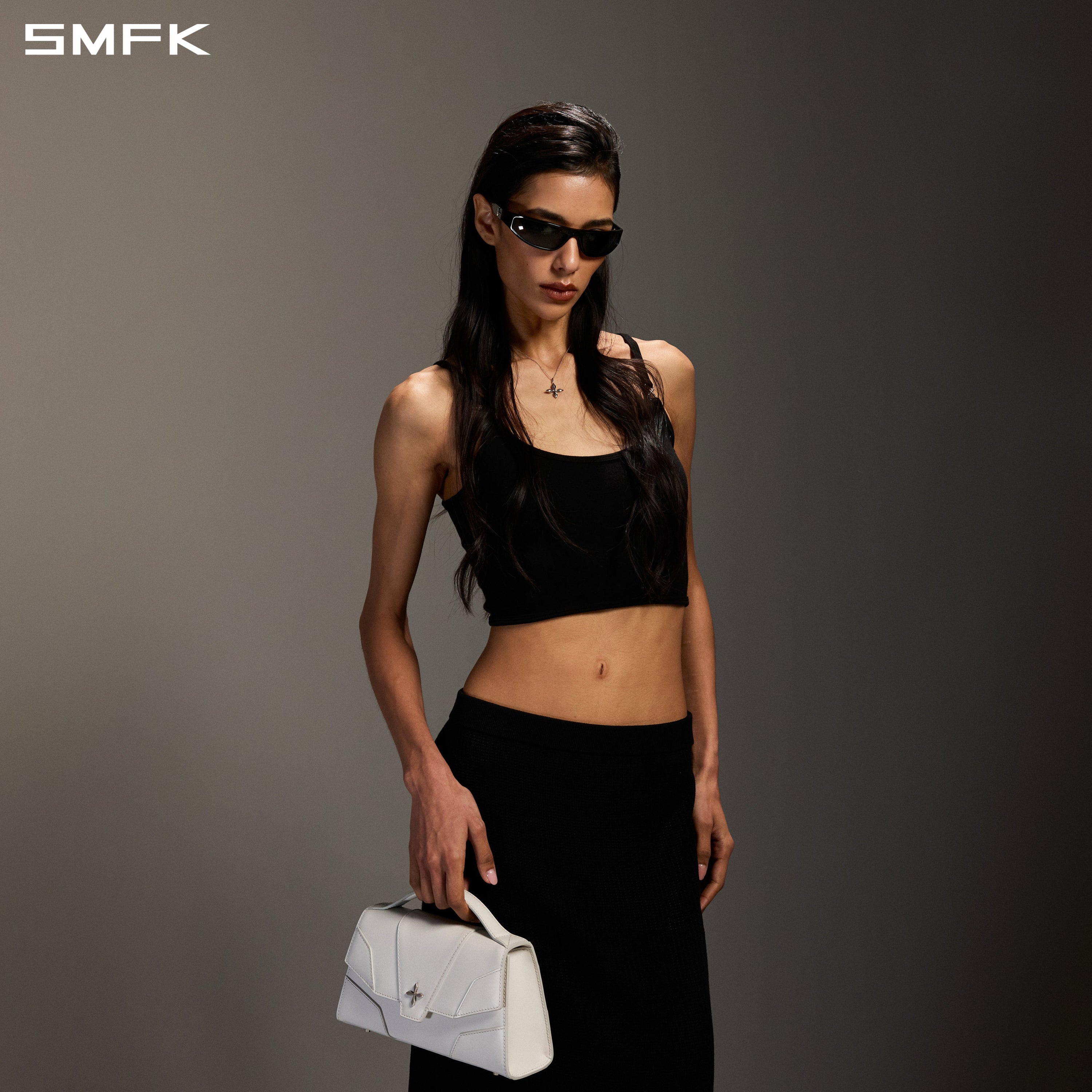 MYTH INFINITY SHORT TRAPE CAMISOLE/LENZING TENCEL+WOOL WILD BLACK