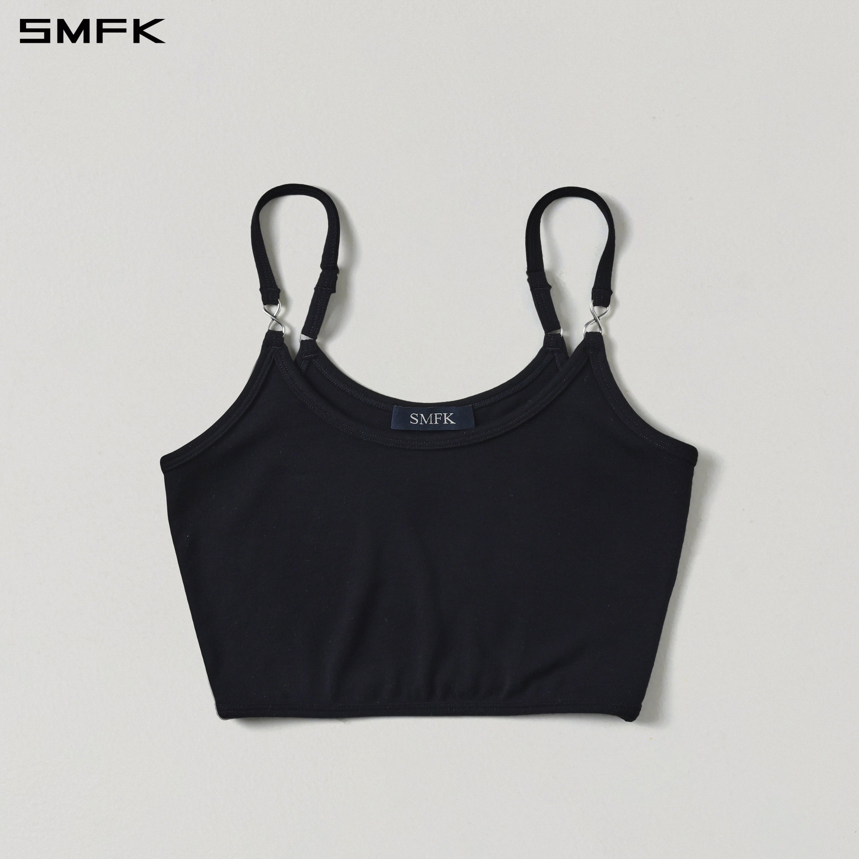 MYTH INFINITY SHORT TRAPE CAMISOLE/LENZING TENCEL+WOOL WILD BLACK