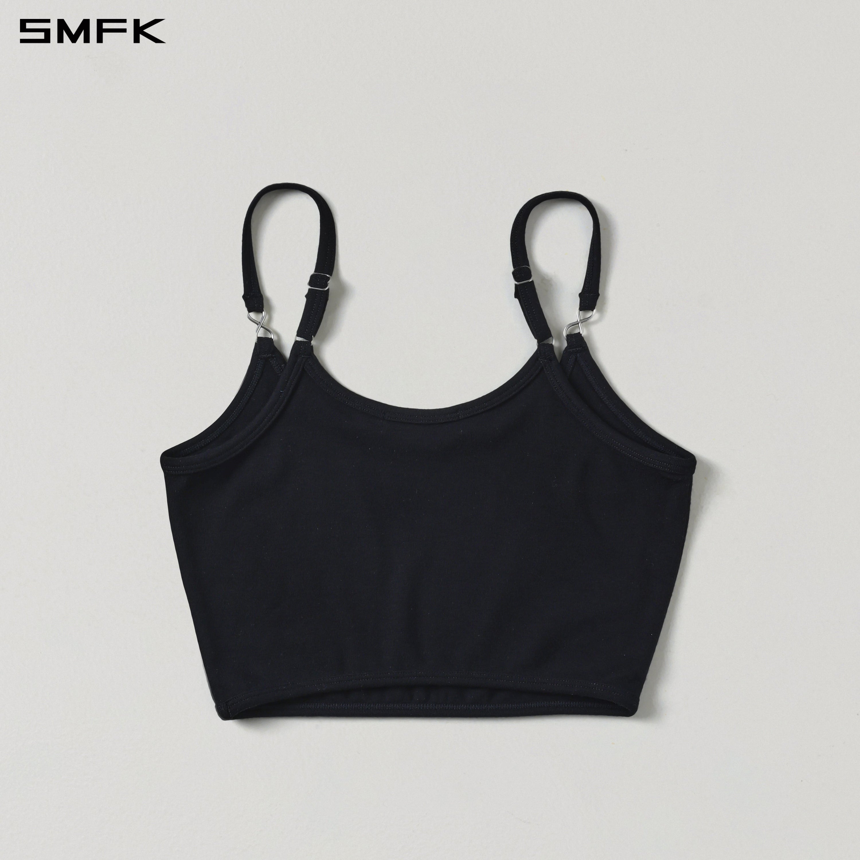 MYTH INFINITY SHORT TRAPE CAMISOLE/LENZING TENCEL+WOOL WILD BLACK