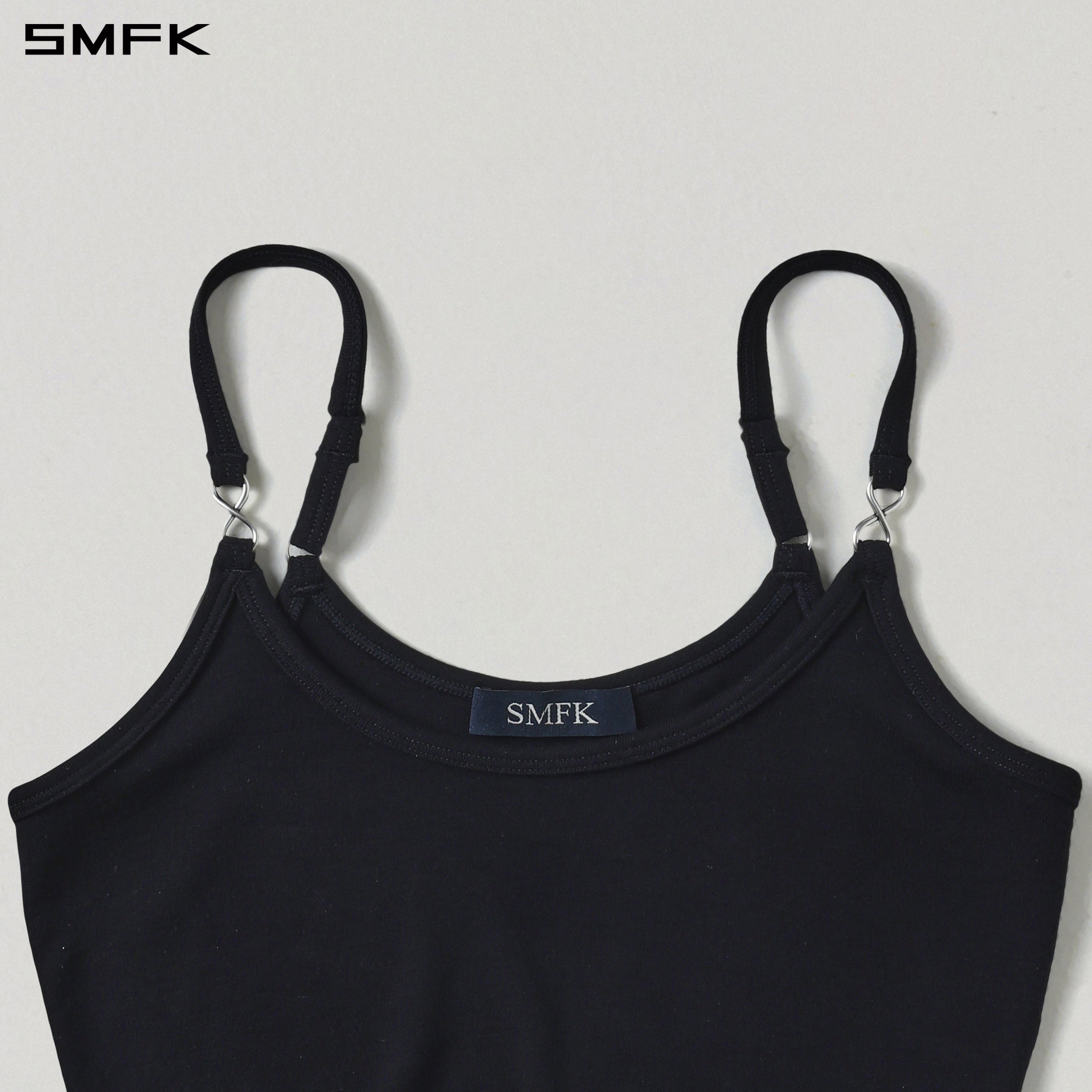 MYTH INFINITY SHORT TRAPE CAMISOLE/LENZING TENCEL+WOOL WILD BLACK