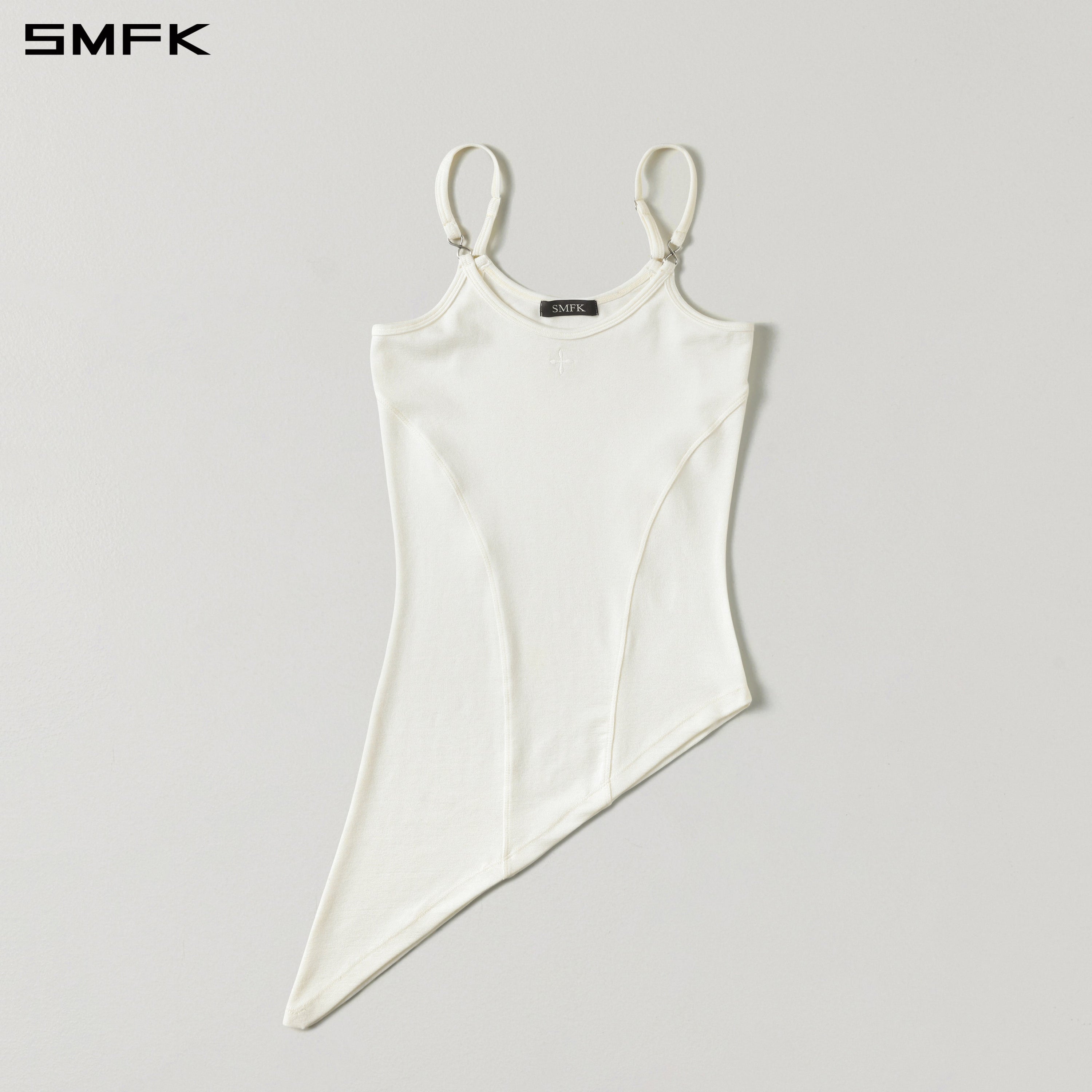 MYTH AEOLUS ASYMMETRY CAMISOLE/LENZING TENCEL+WOOL CLOUD WHITE