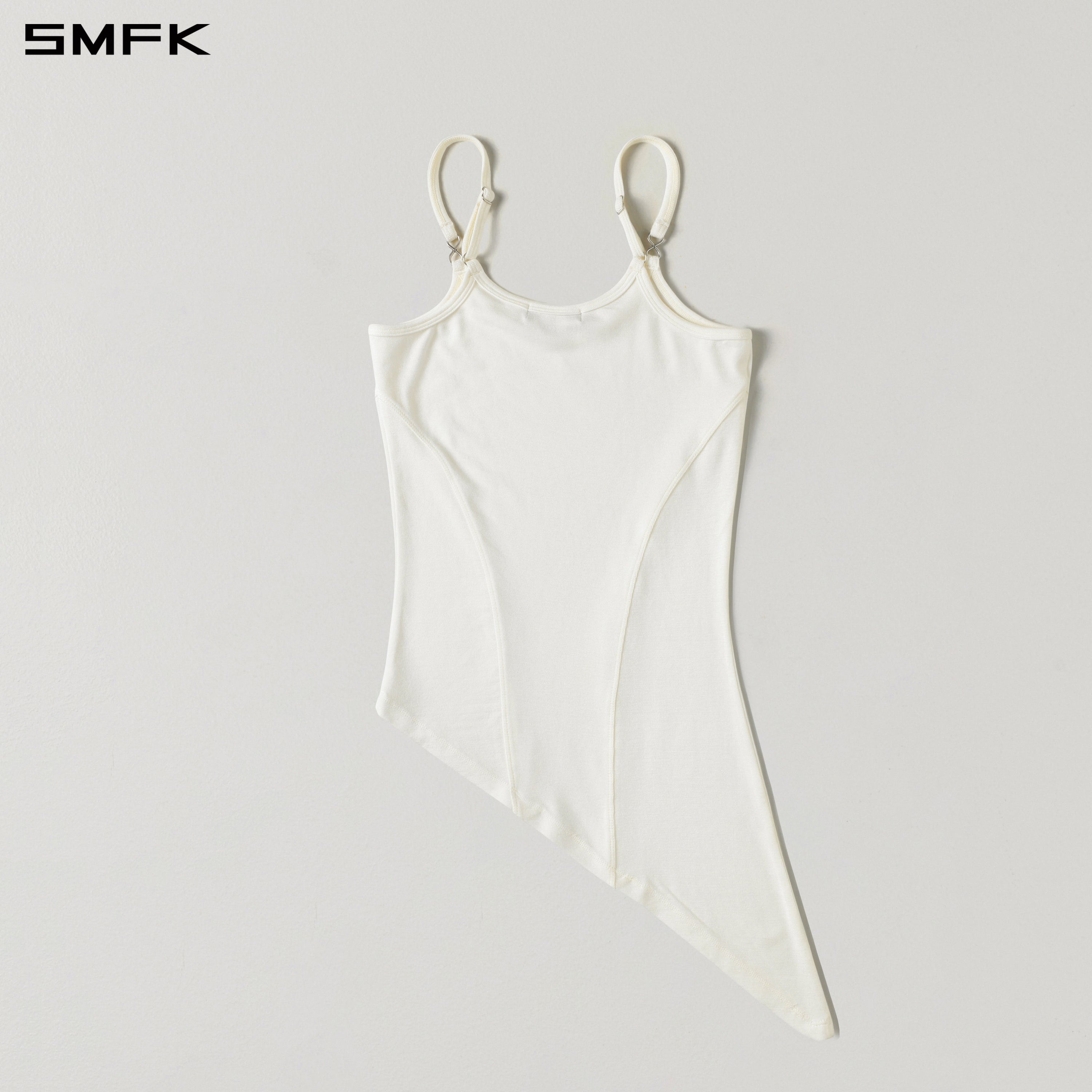 MYTH AEOLUS ASYMMETRY CAMISOLE/LENZING TENCEL+WOOL CLOUD WHITE